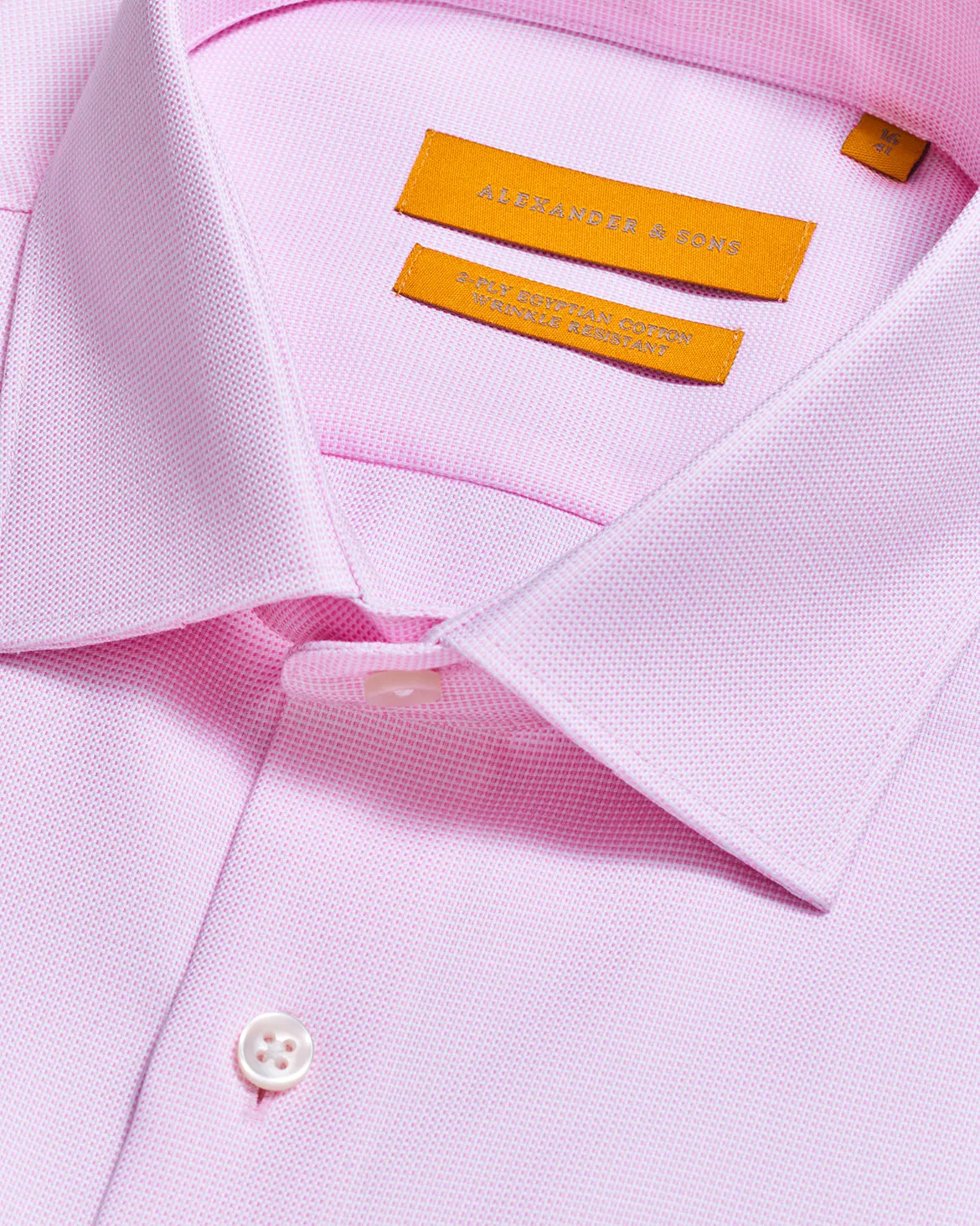 Alexander & Sons, Light Pink Dobby, Long Sleeve Shirt