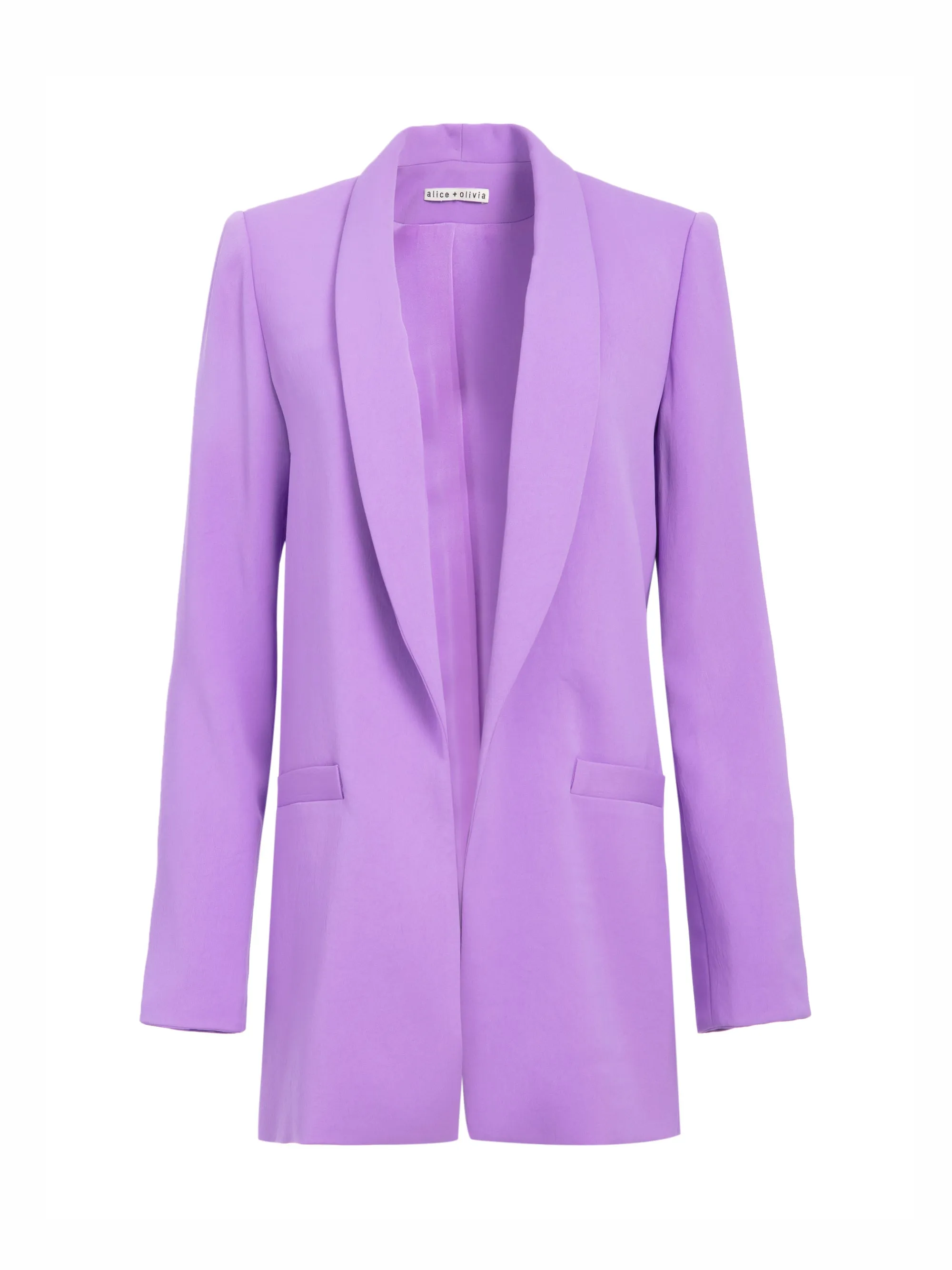 ALICE   OLIVIA - Kylie Shawl Collar Jacket in Iris