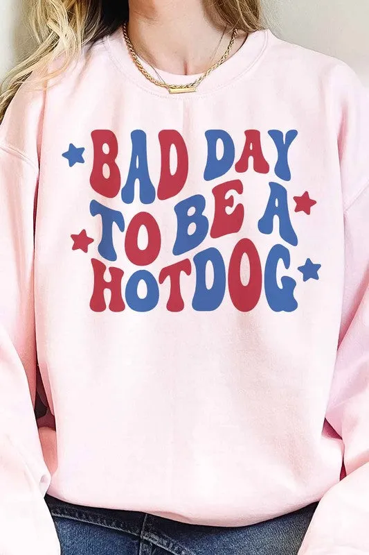 BAD DAY TO BE A HOT DOG OVERSIZED SWEATSHIRT