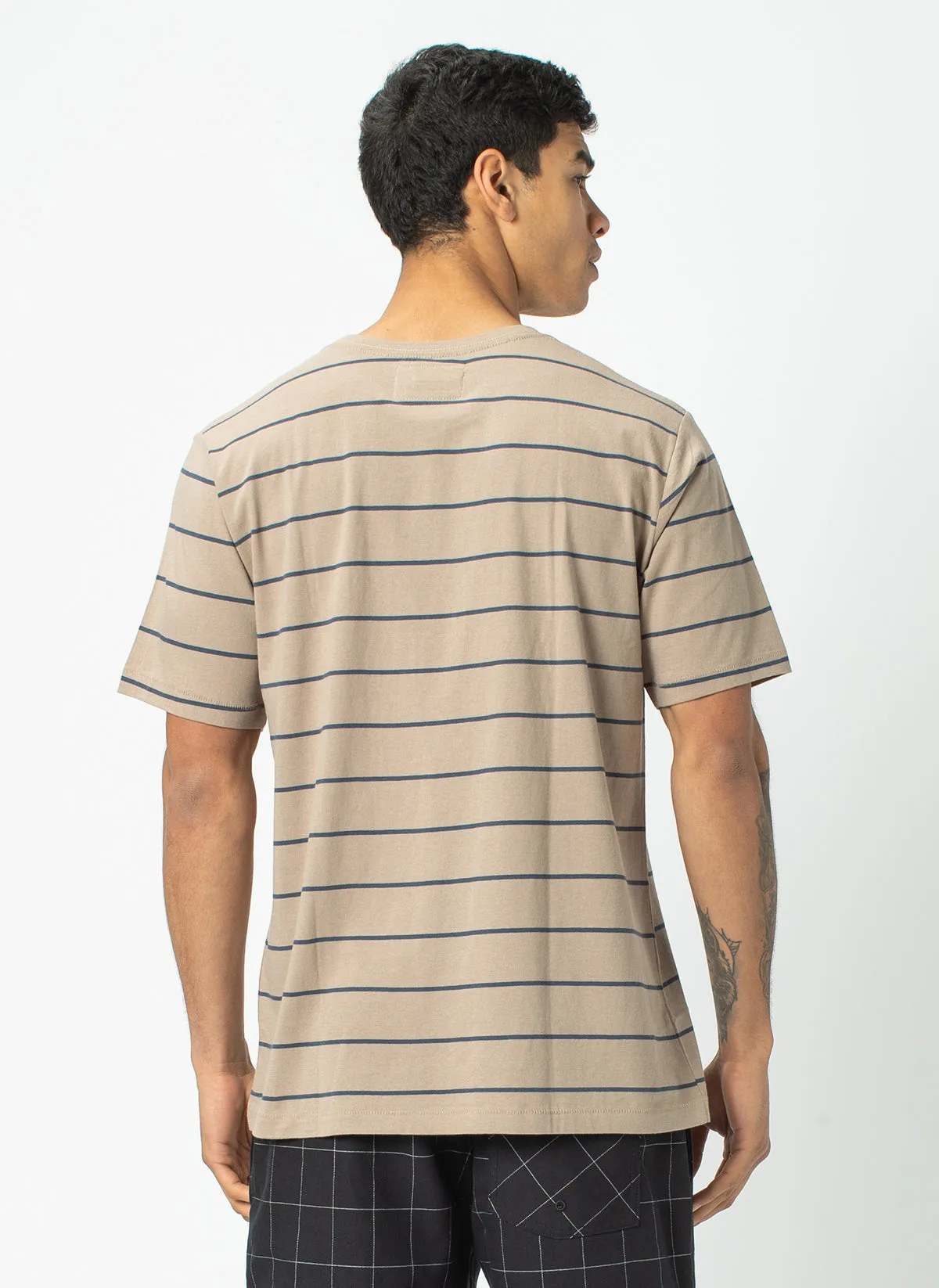 Barney Cools Tee Beige Stripe