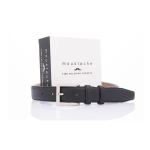 Black Matte Leather Belt