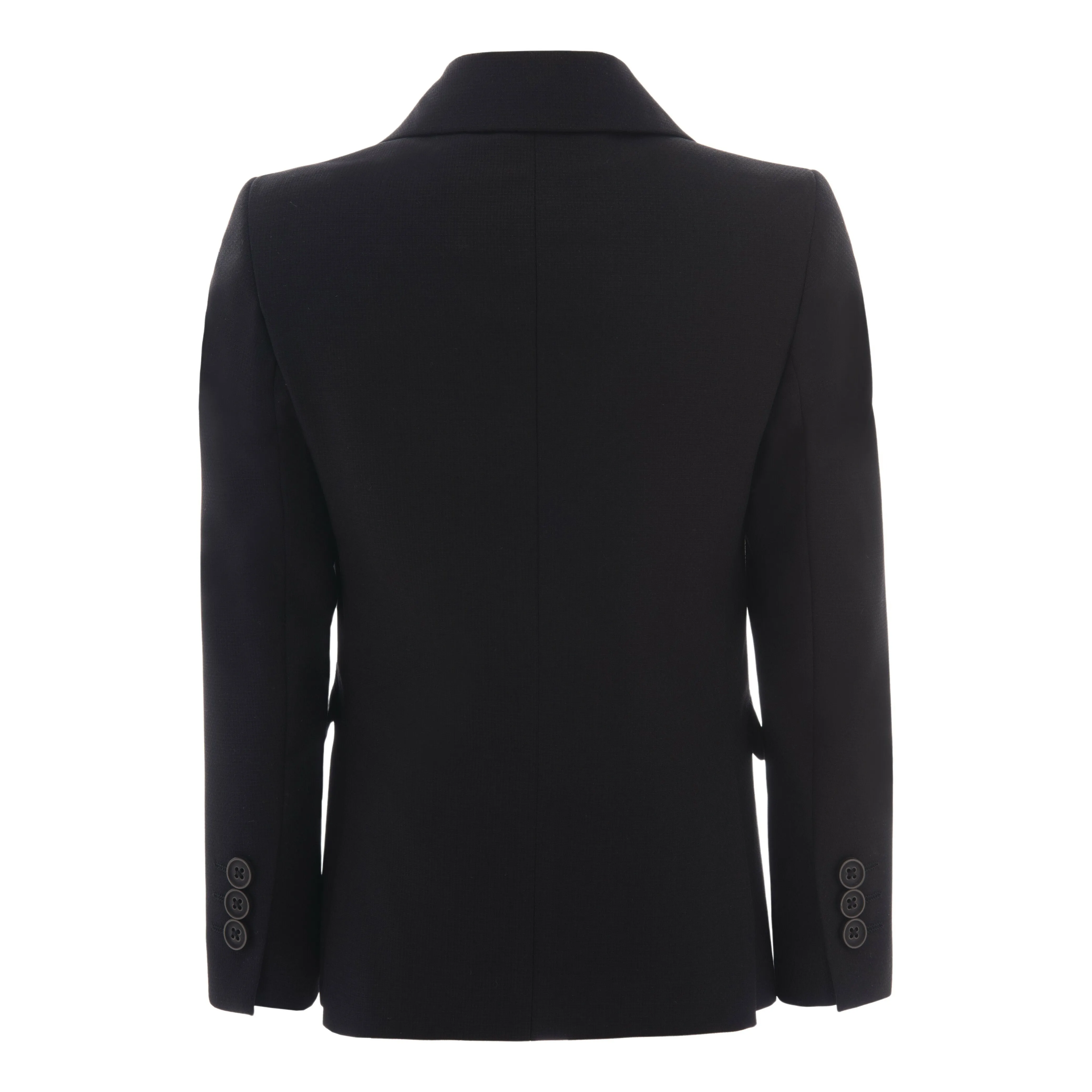 Black Twill Peak Lapel Blazer