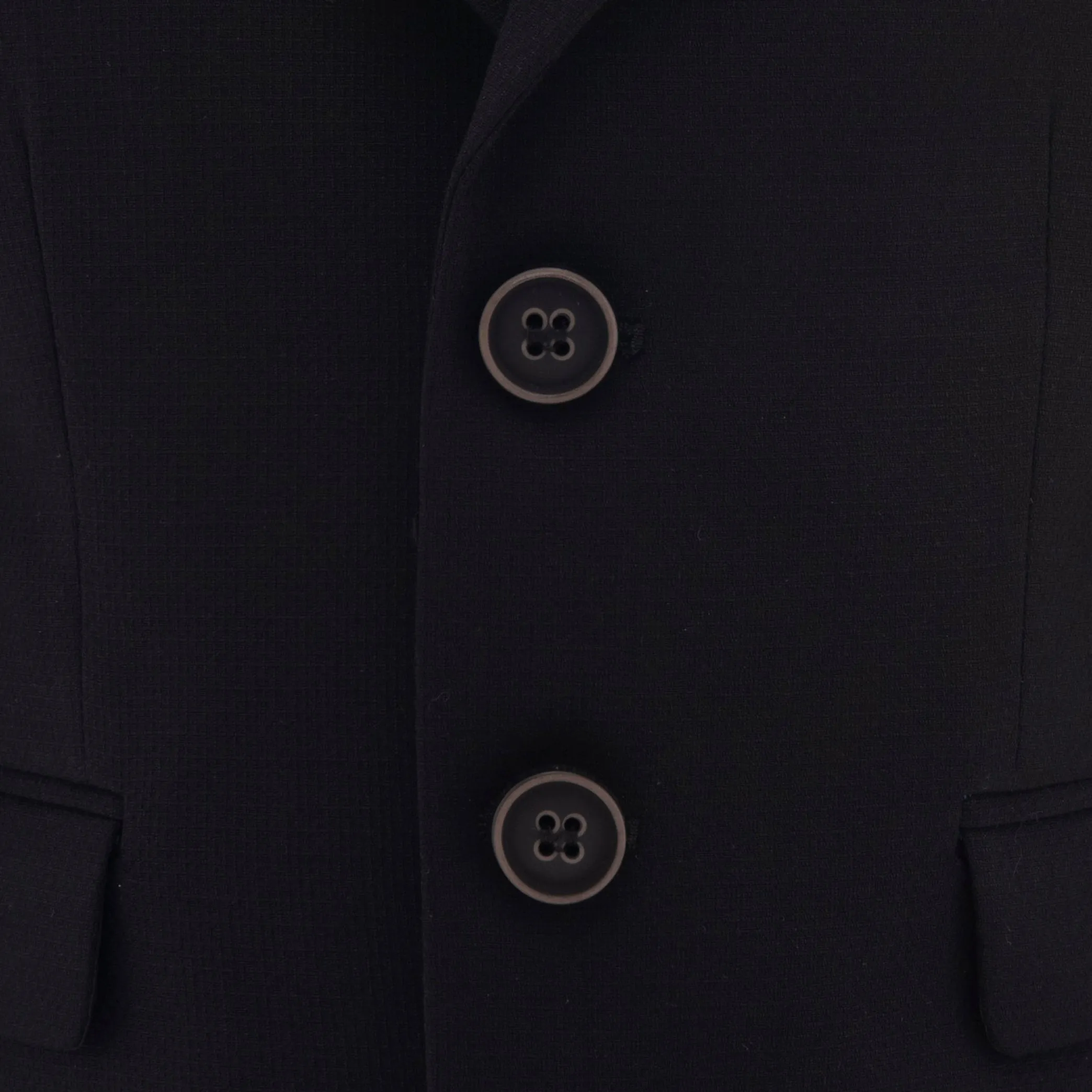 Black Twill Peak Lapel Blazer