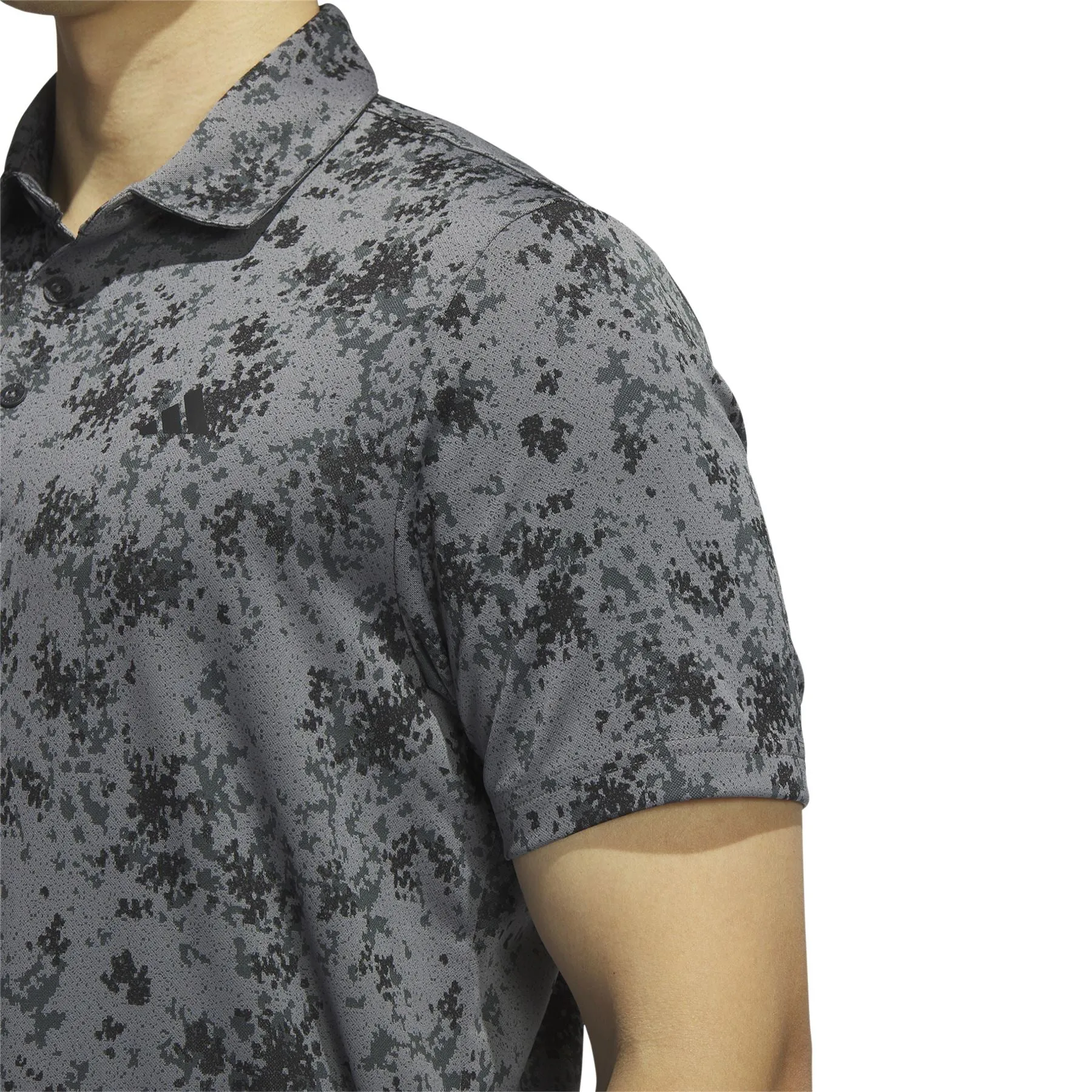 Burst Jaquard Polo Black - AW23