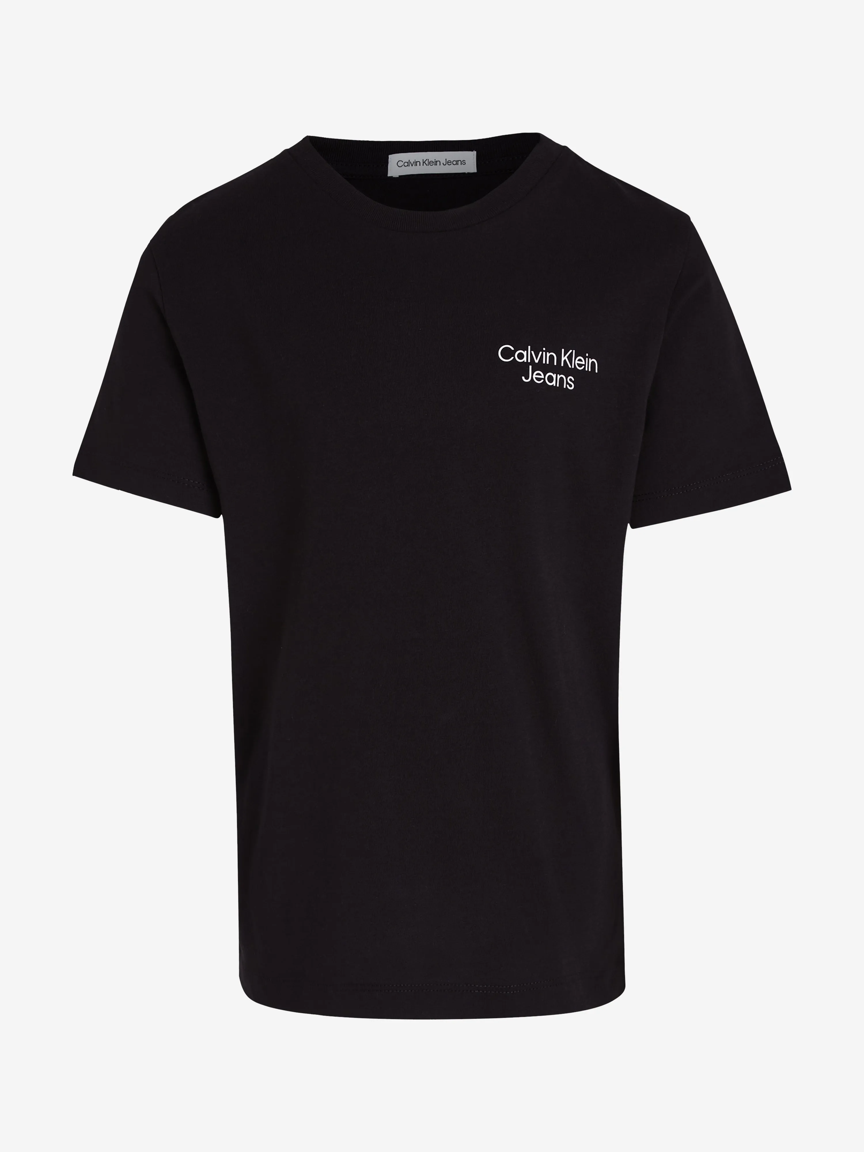 Calvin Klein Boys CKJ Stack Logo T-Shirt in Black