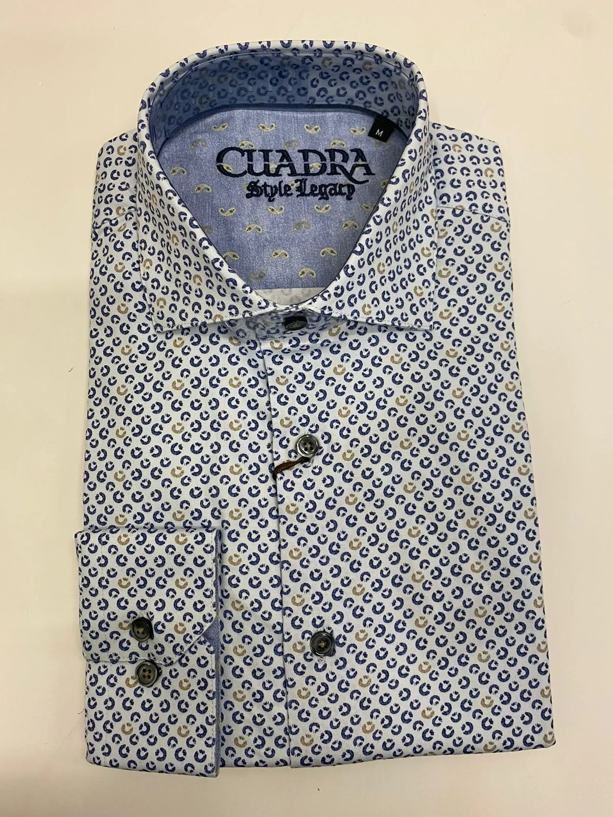 CM02344 - Cuadra blue casual fashion cotton shirt for men