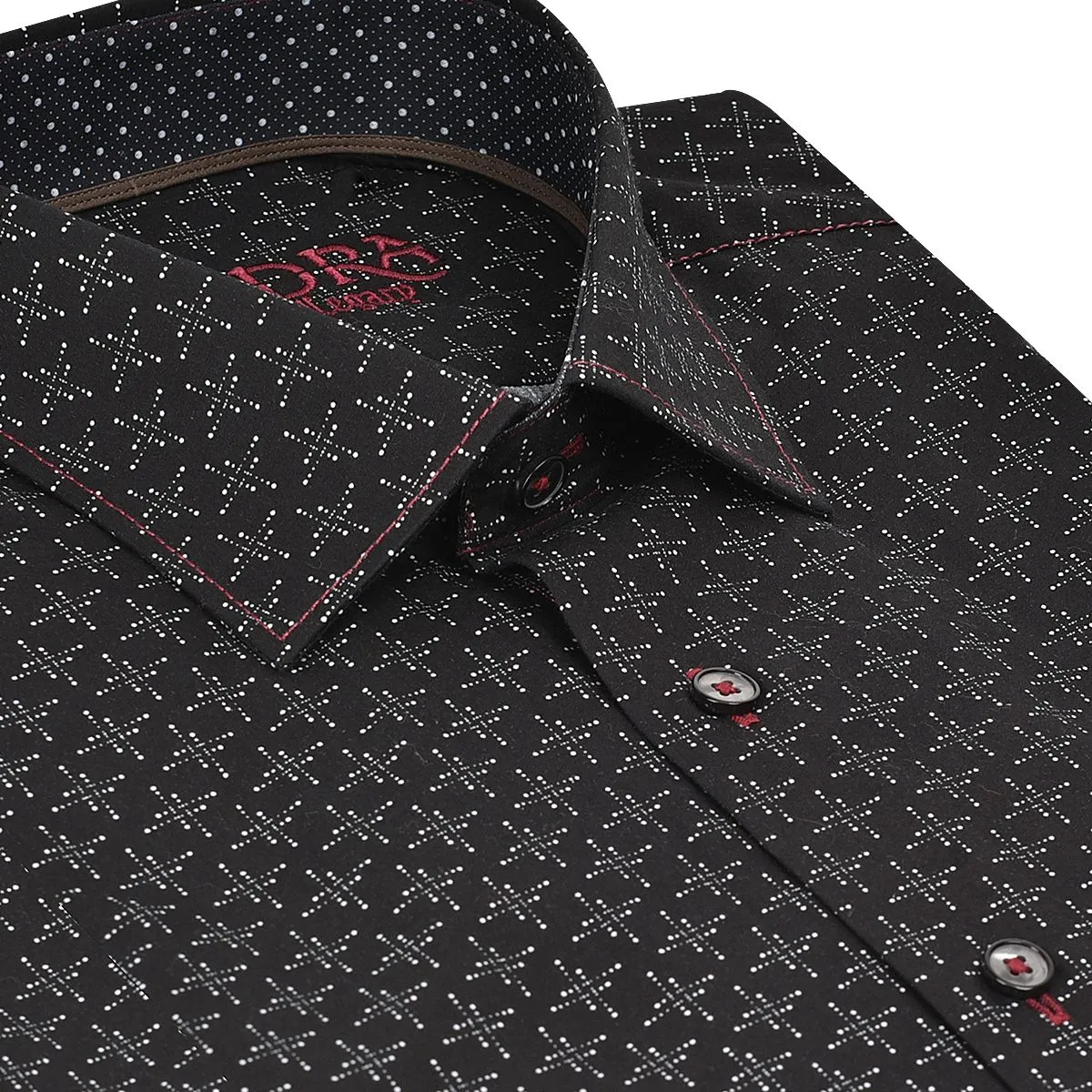 CM0W551 - Cuadra black casual fashion cotton shirt for men