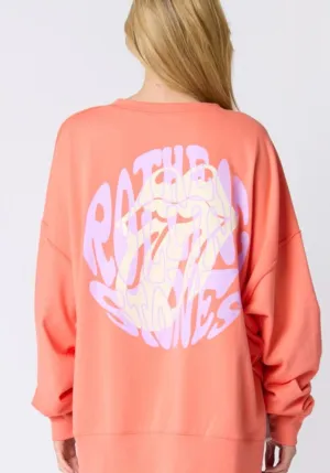 Coral Stones Back Tongue Sweatshirt