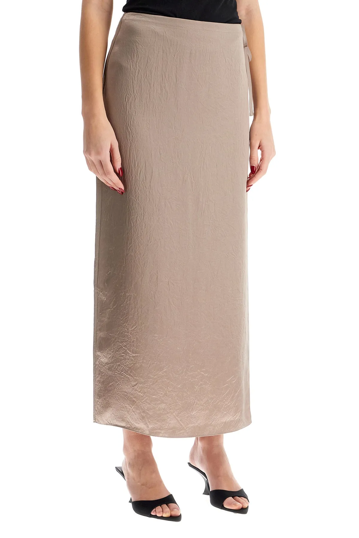 FILIPPA K "ruffled satin midi skirt with