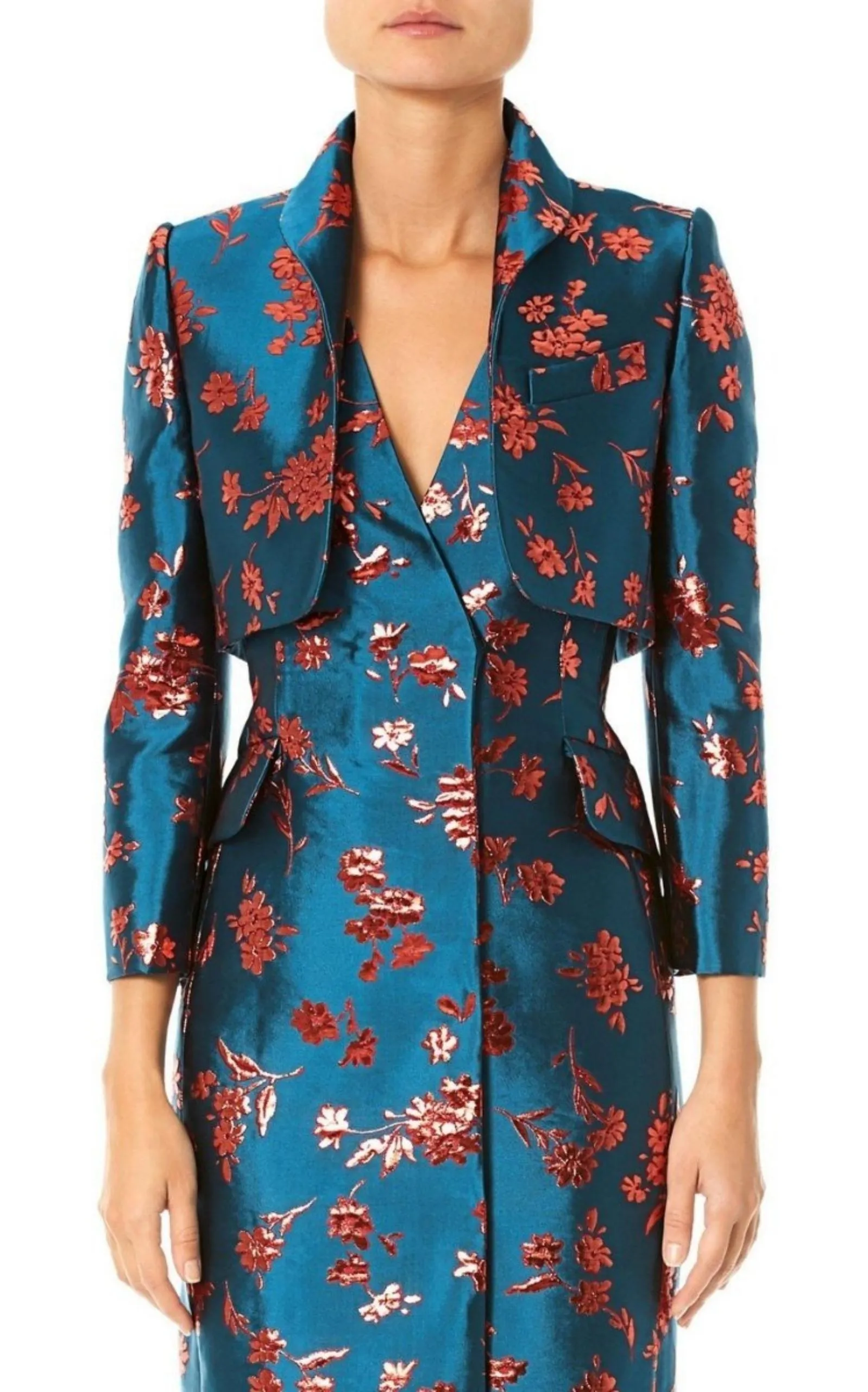 Floral Cropped Bolero Jacket