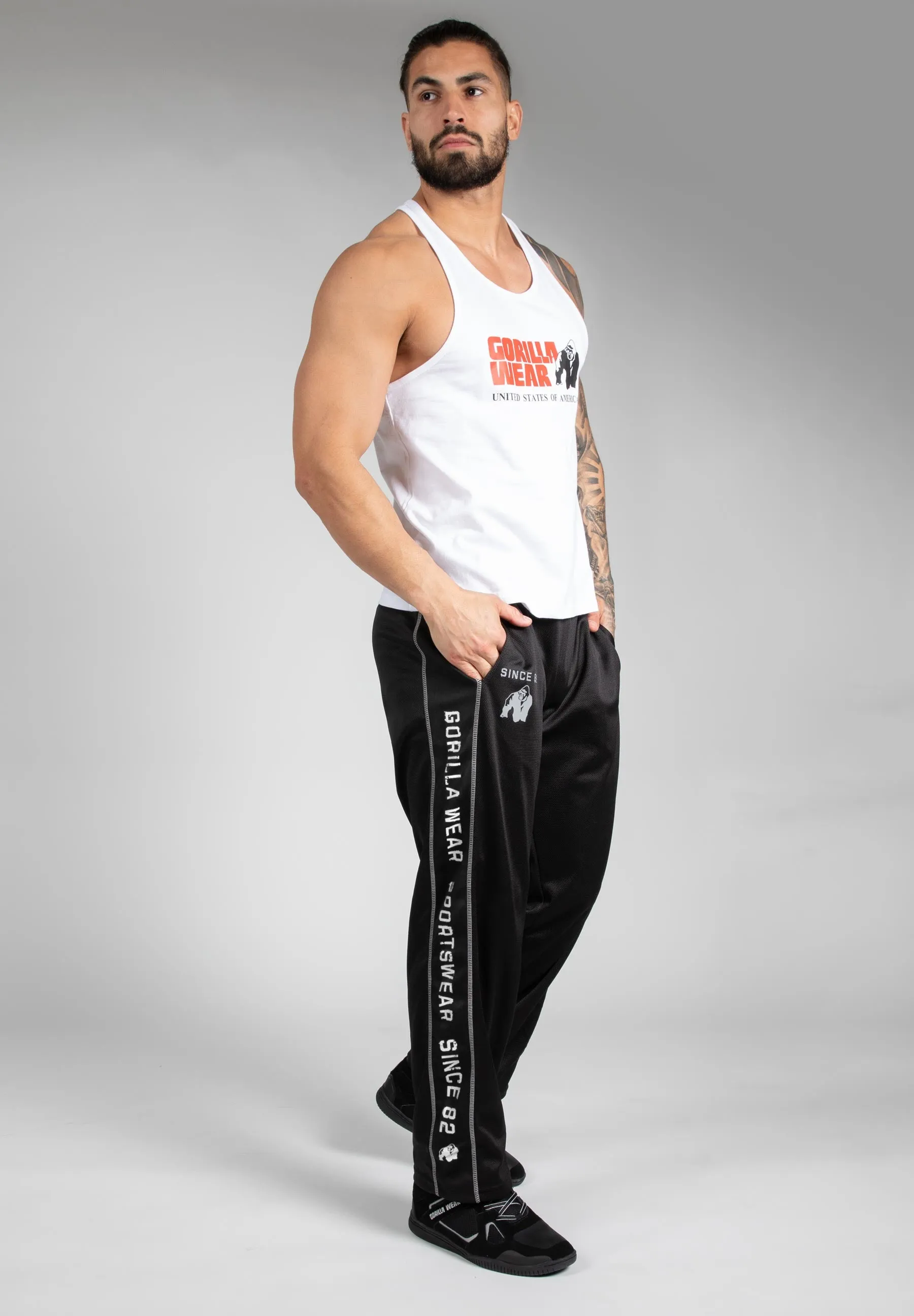 Functional Mesh Pants - Black/White