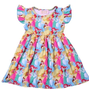 Girls Fun Character Dresses - Pastel Vibrant 90s Princesses