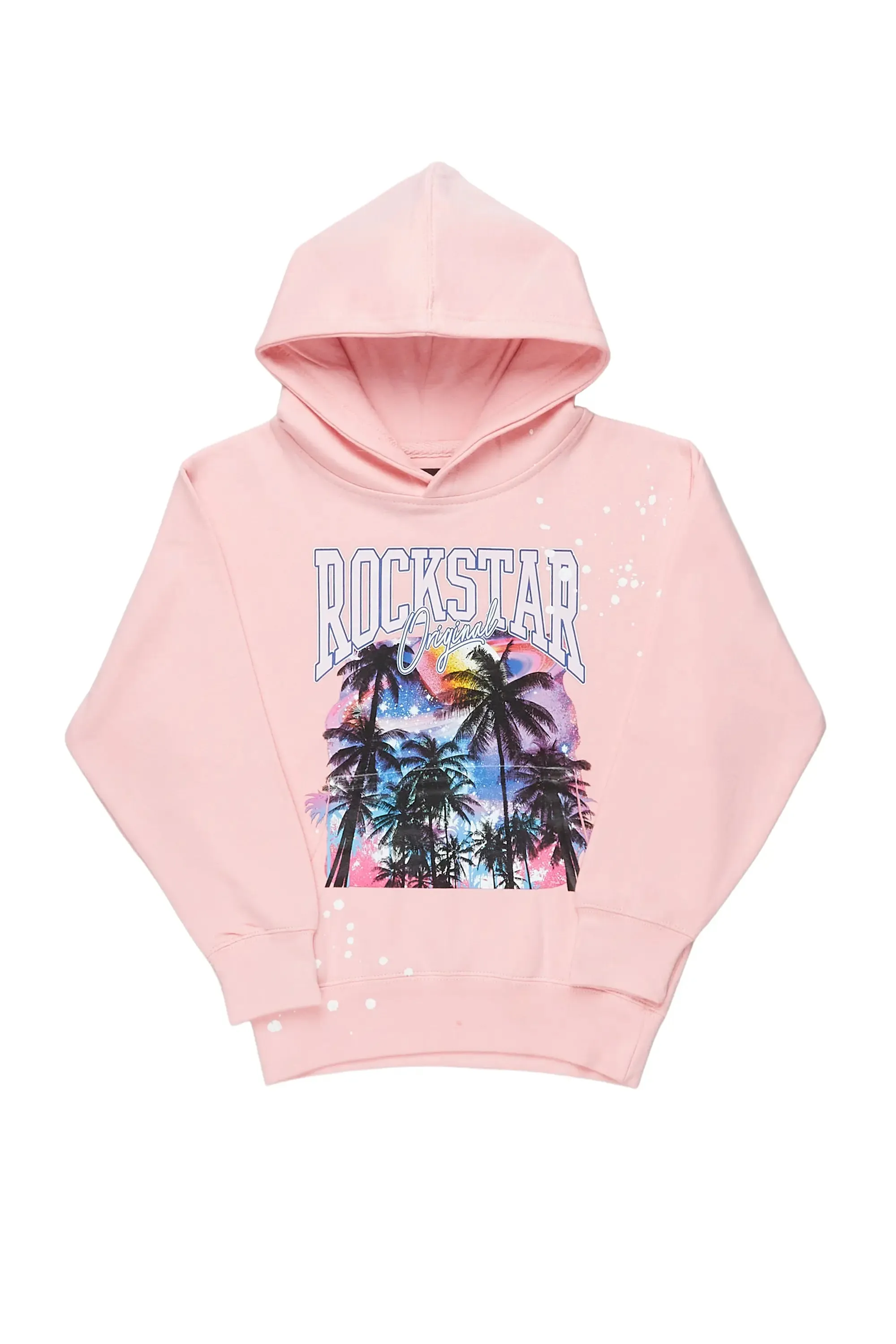 Girls Harper Light Pink Graphic Hoodie