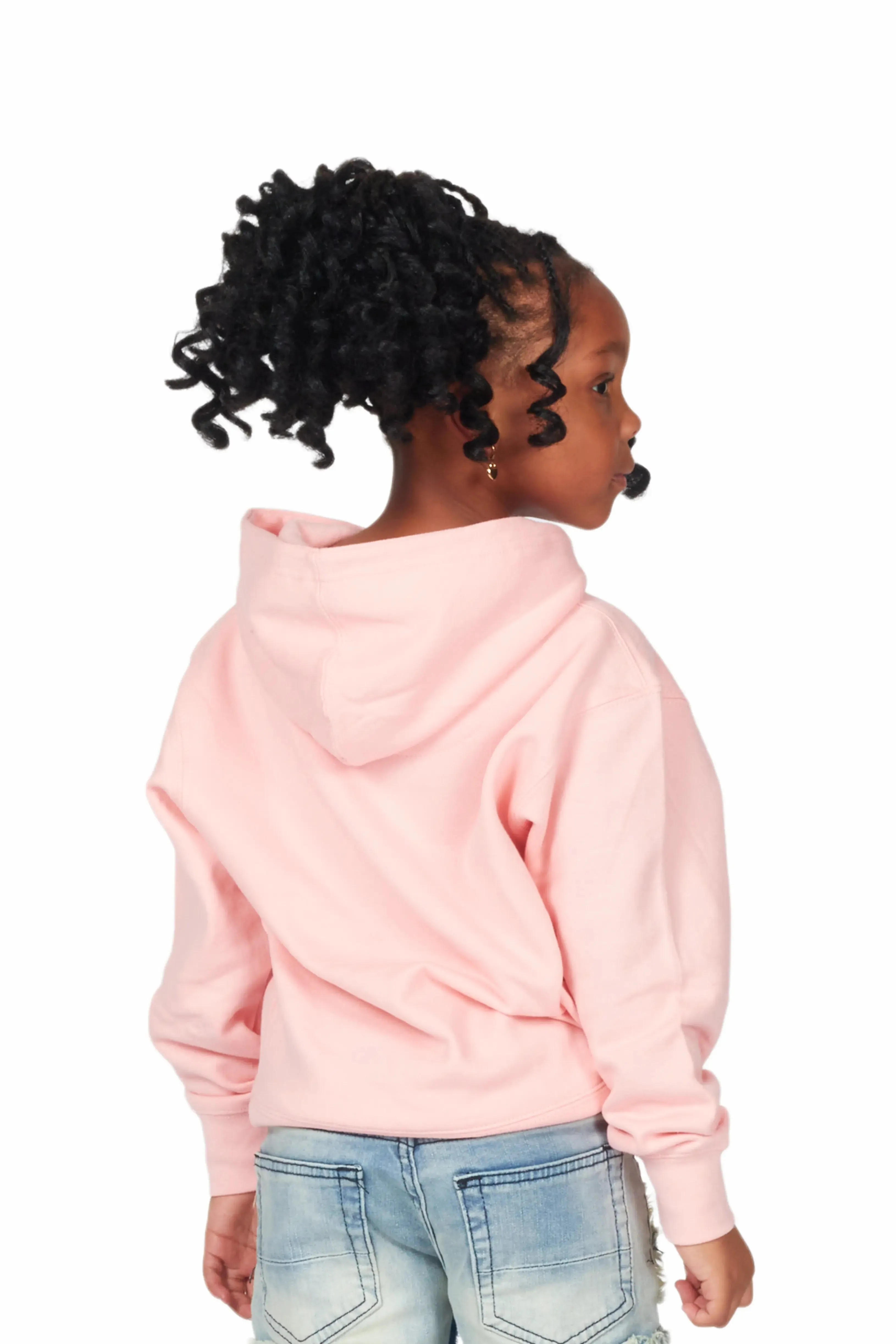 Girls Harper Light Pink Graphic Hoodie