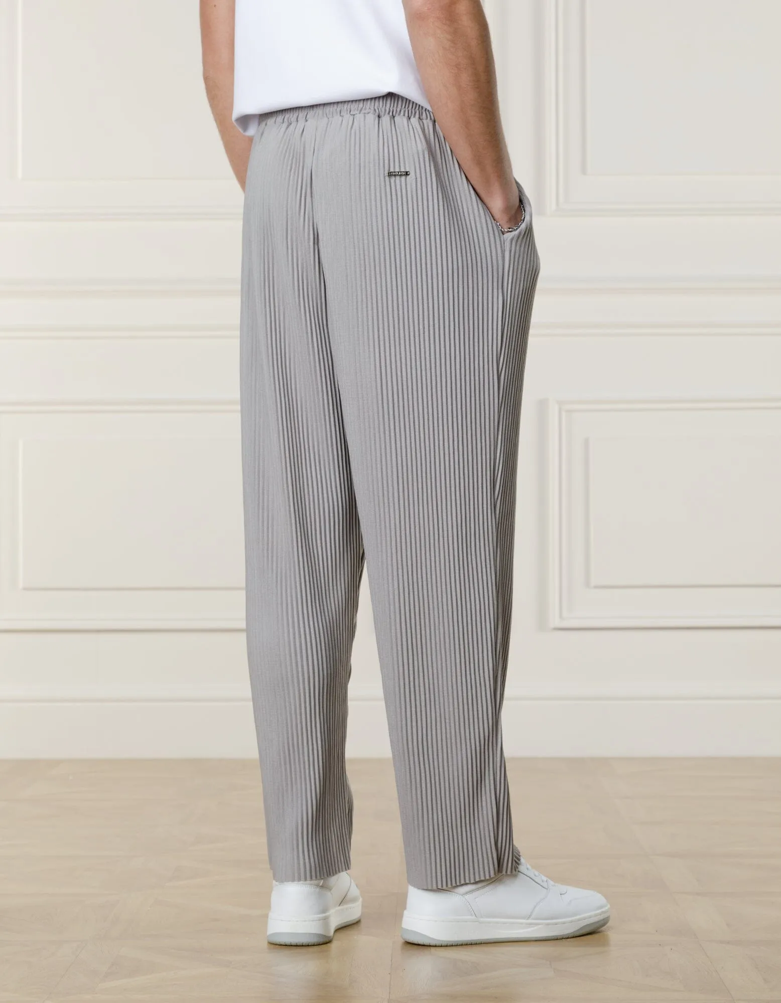 Grey Pleated Trouser