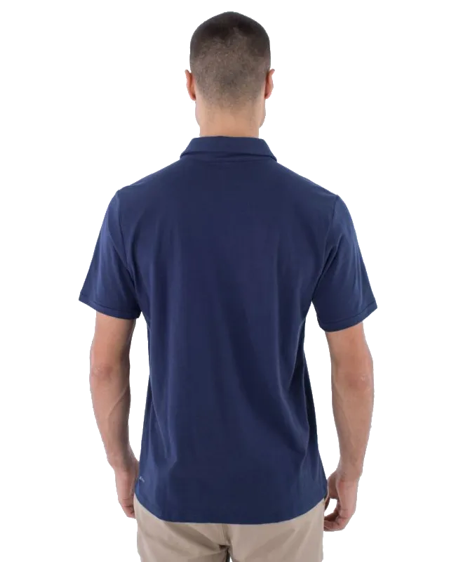 H2O-Dri Ace Slub Polo Shirt in Midnight Aqua