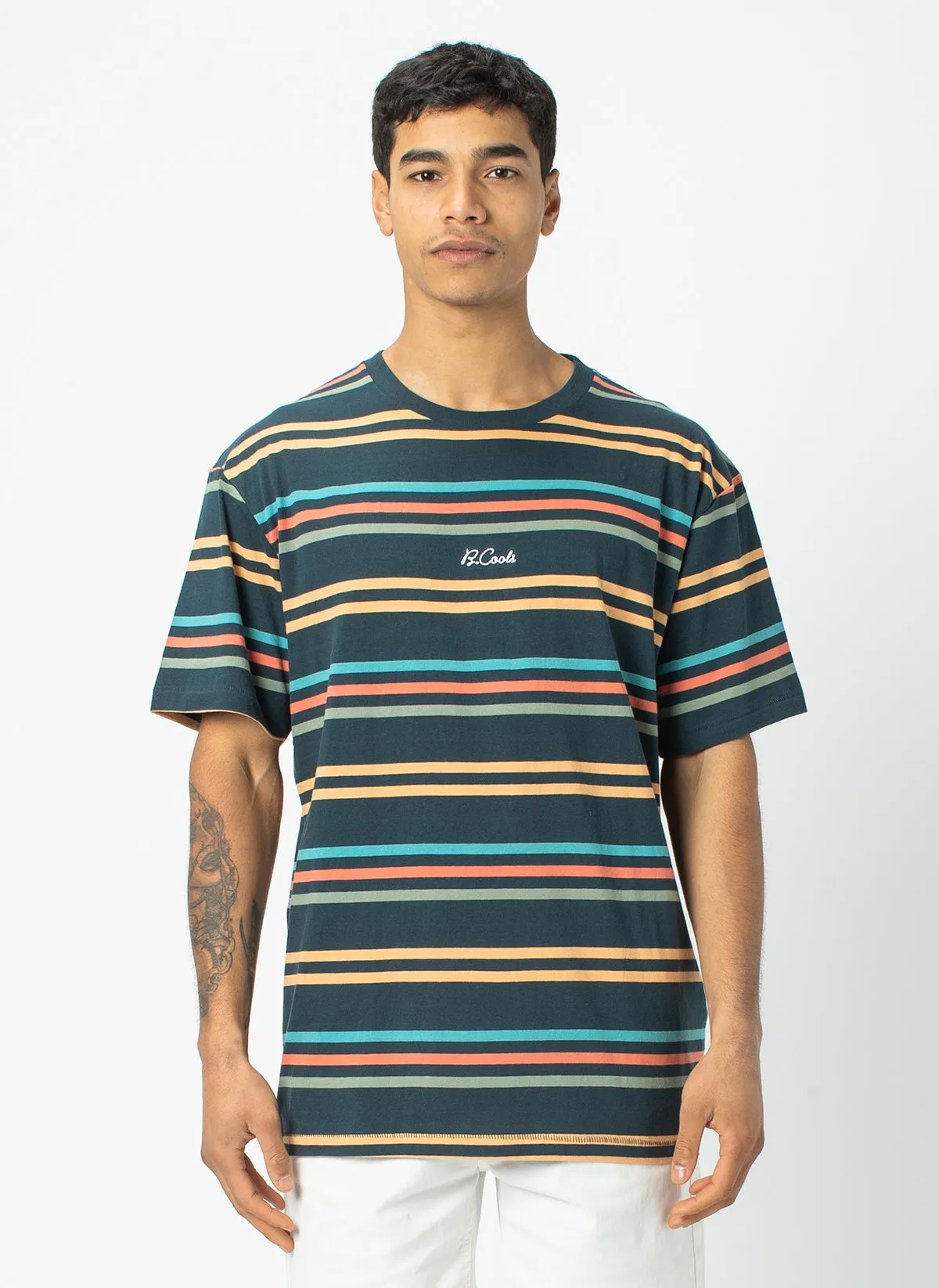 Homie Tee Navy Stripe