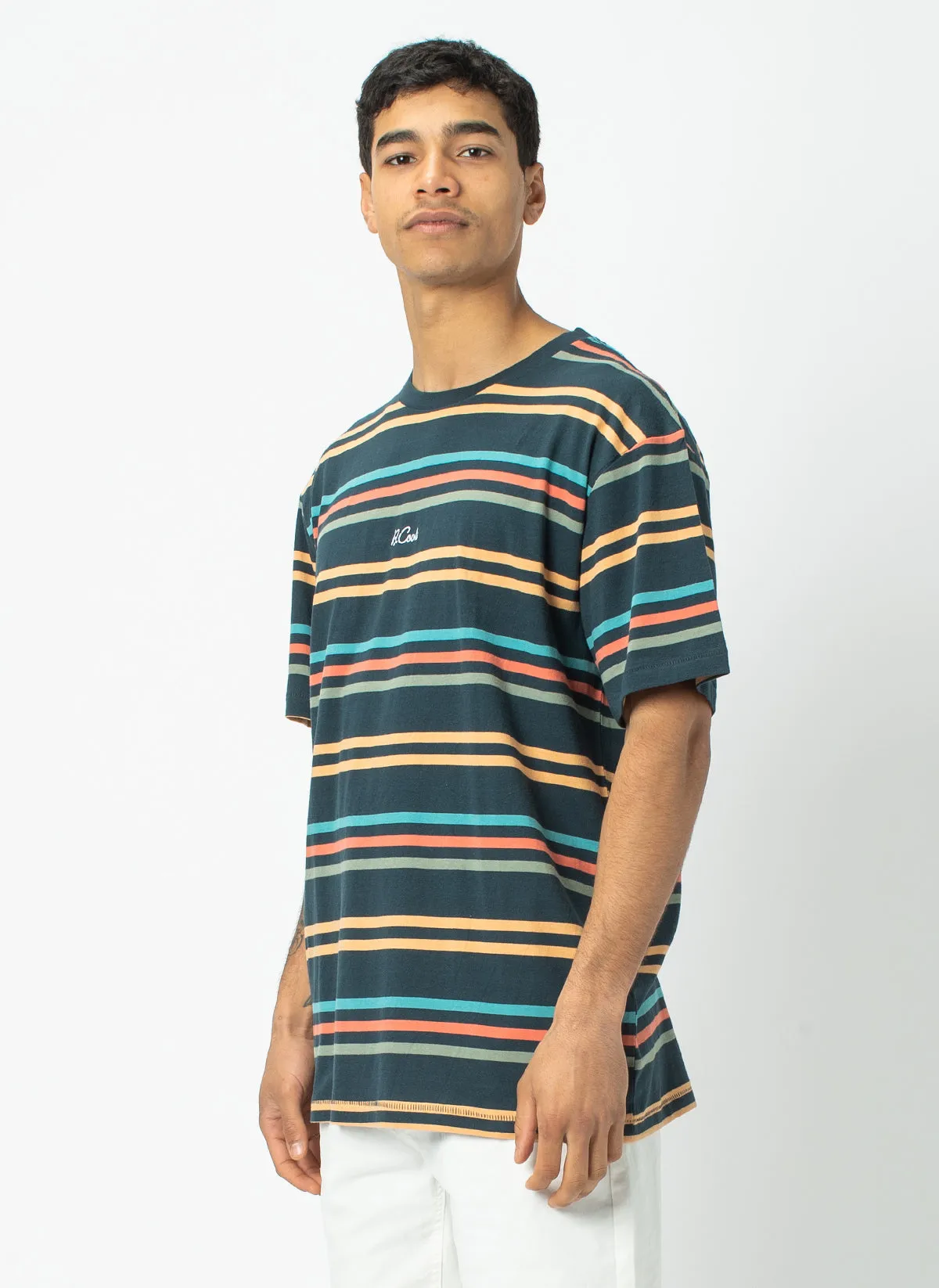 Homie Tee Navy Stripe