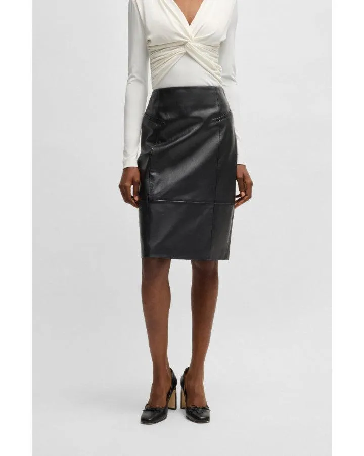 Hugo Boss Sepaco Leather Pencil Skirt