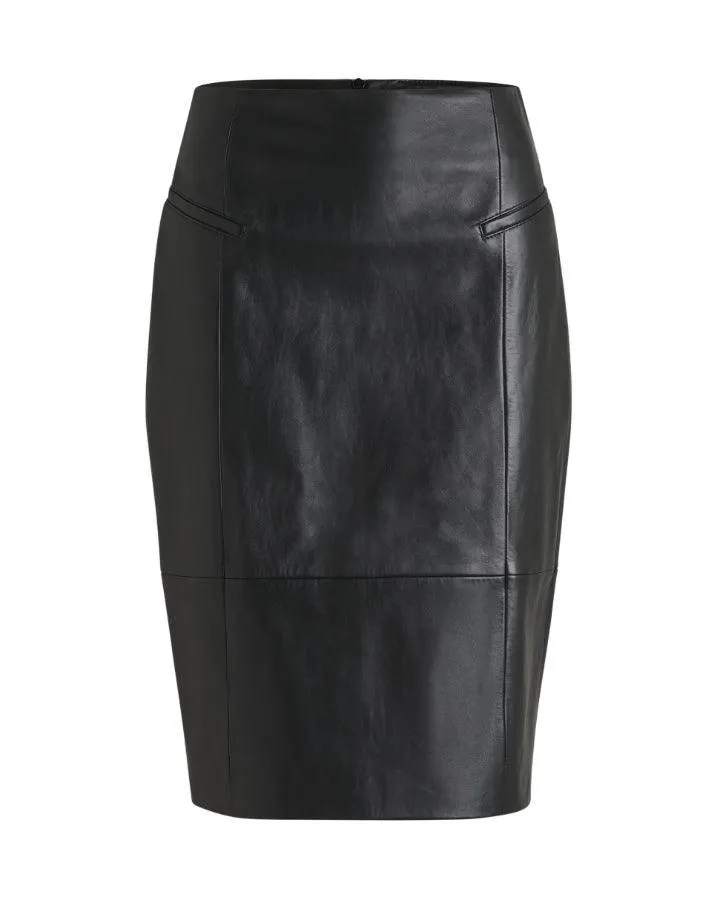 Hugo Boss Sepaco Leather Pencil Skirt