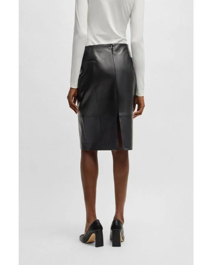 Hugo Boss Sepaco Leather Pencil Skirt