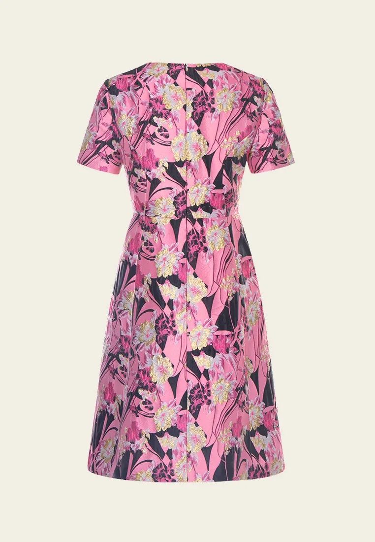 Jacquard A-line Dress