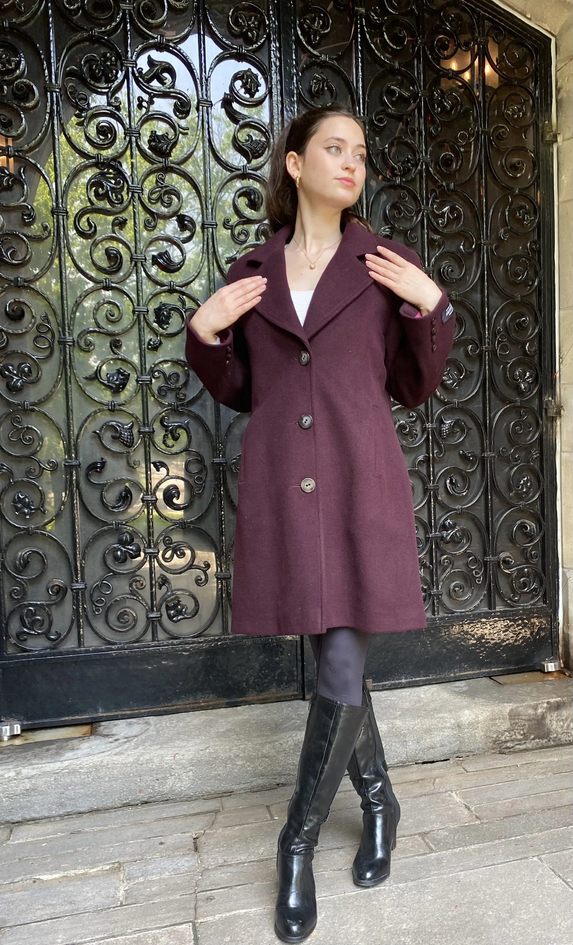 Julia Car Coat - 100% Pure Virgin Merino Wool