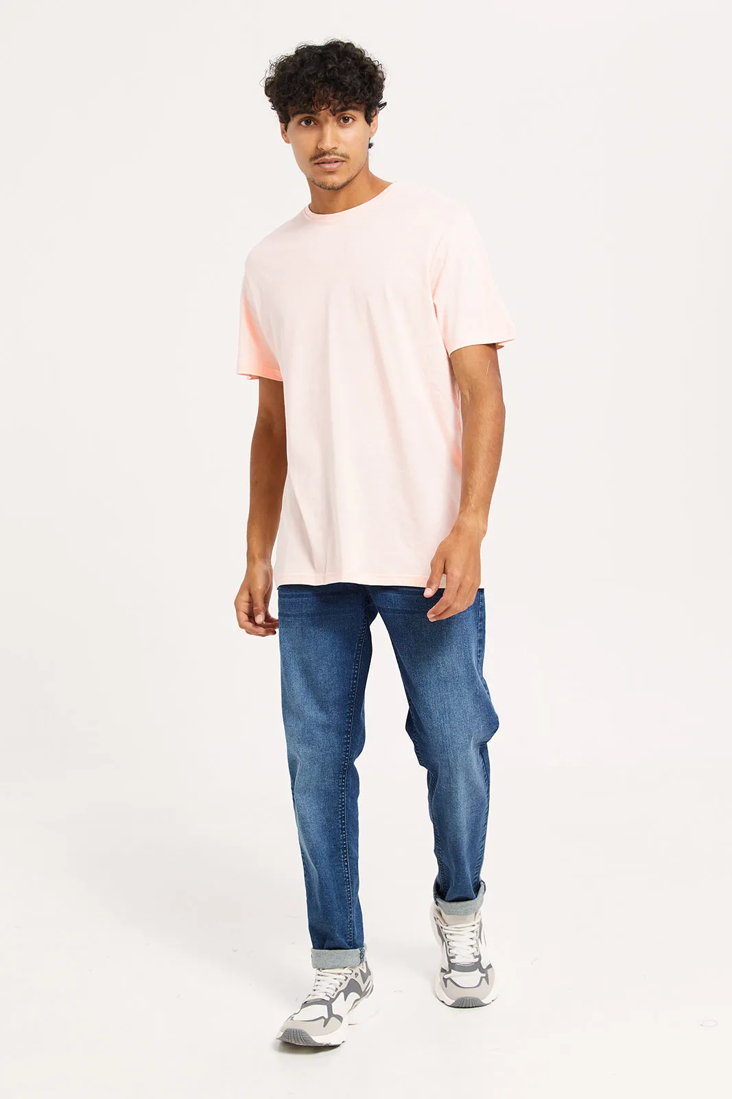 Men Coral Basic T-Shirt