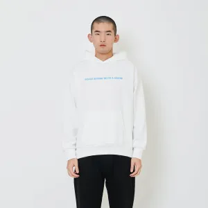 Men Printed Oversized Hoodie - Off White - SM2404077A