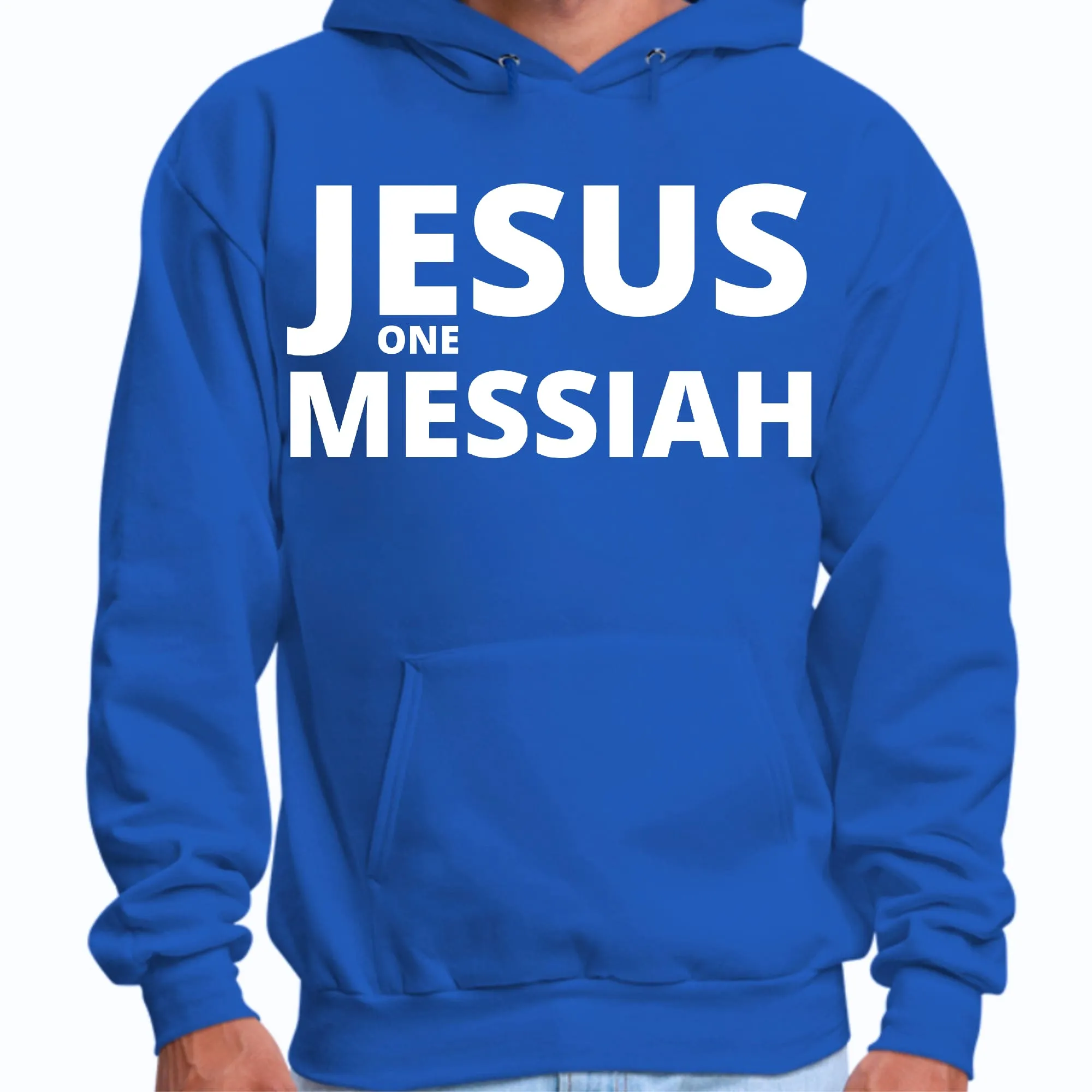 Mens Graphic Hoodie Jesus one Messiah