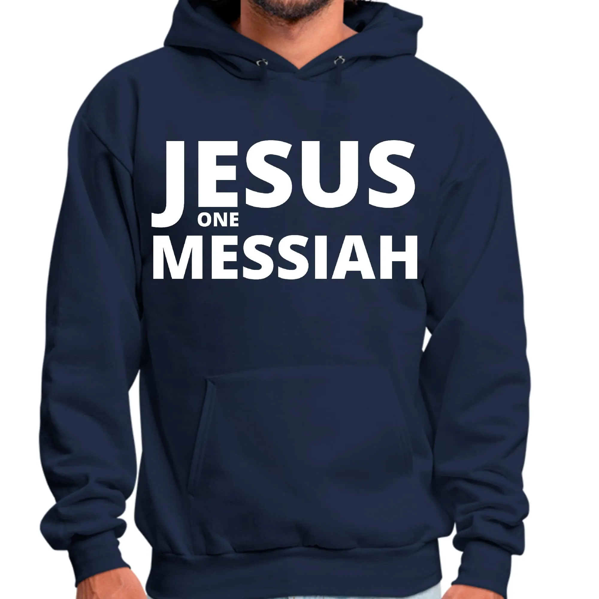 Mens Graphic Hoodie Jesus one Messiah