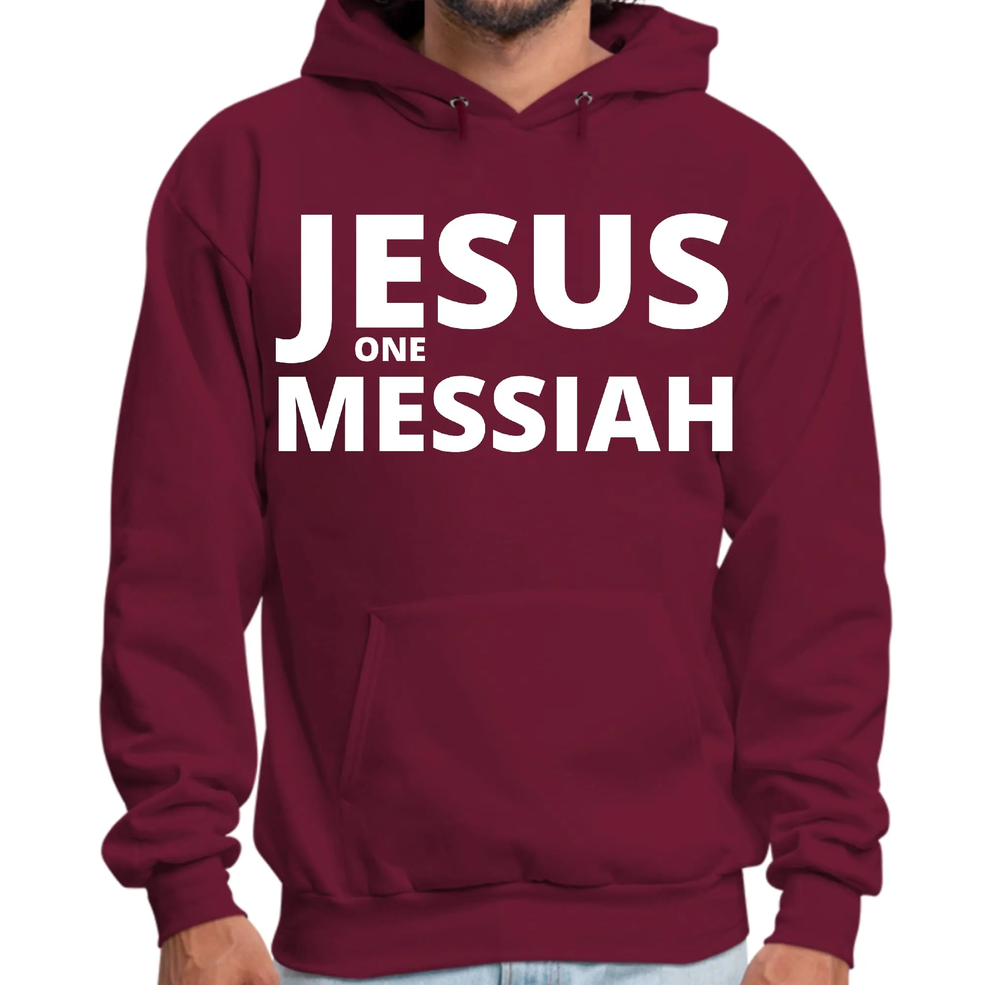 Mens Graphic Hoodie Jesus one Messiah