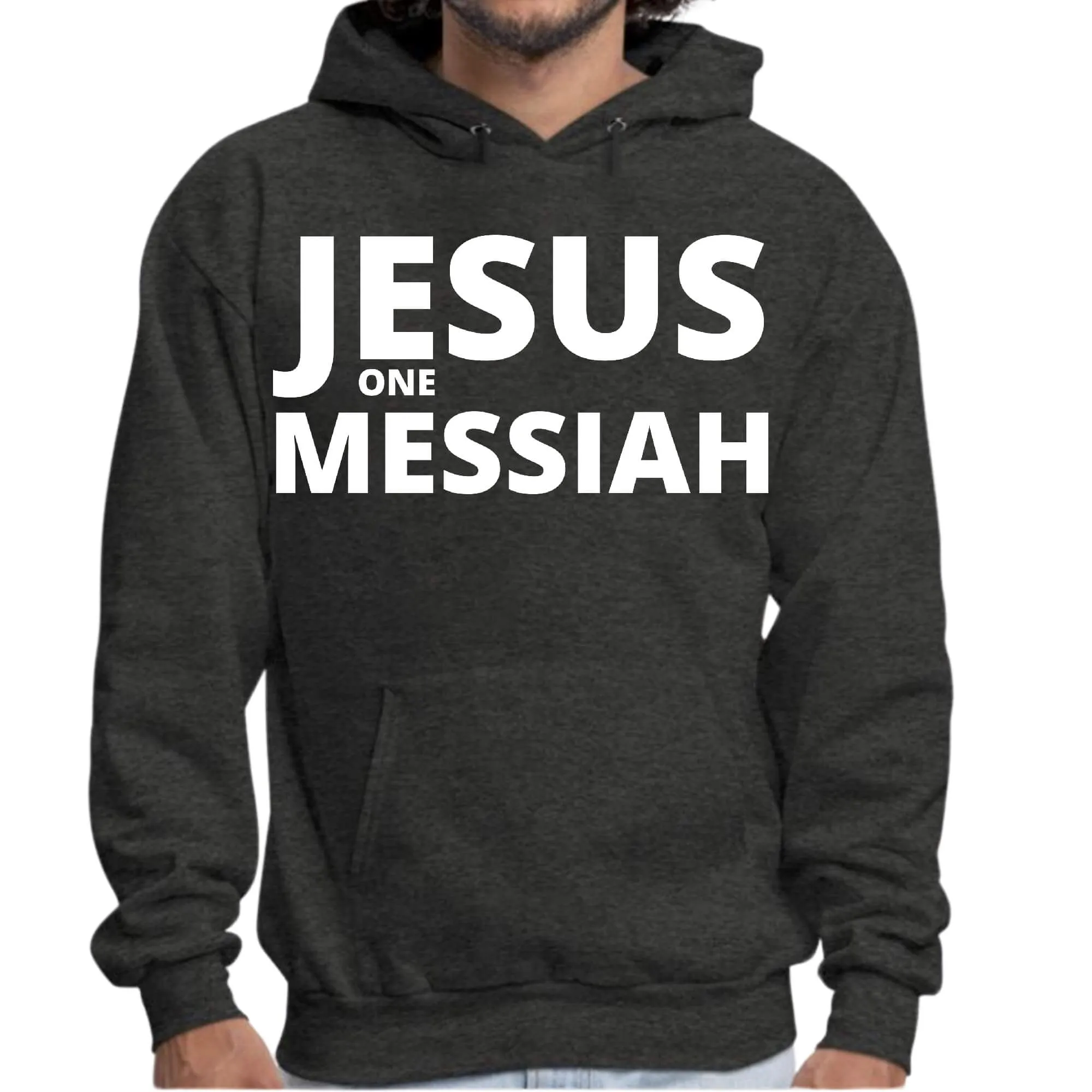 Mens Graphic Hoodie Jesus one Messiah