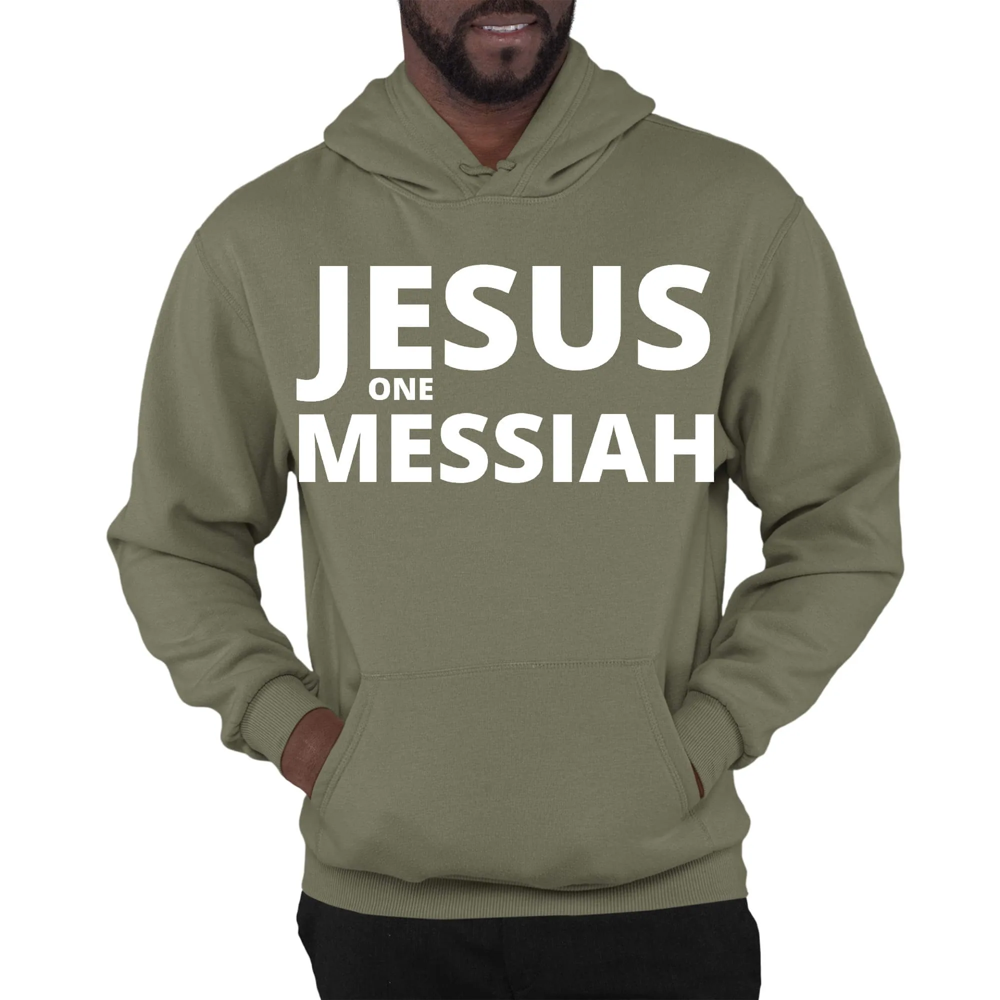 Mens Graphic Hoodie Jesus one Messiah