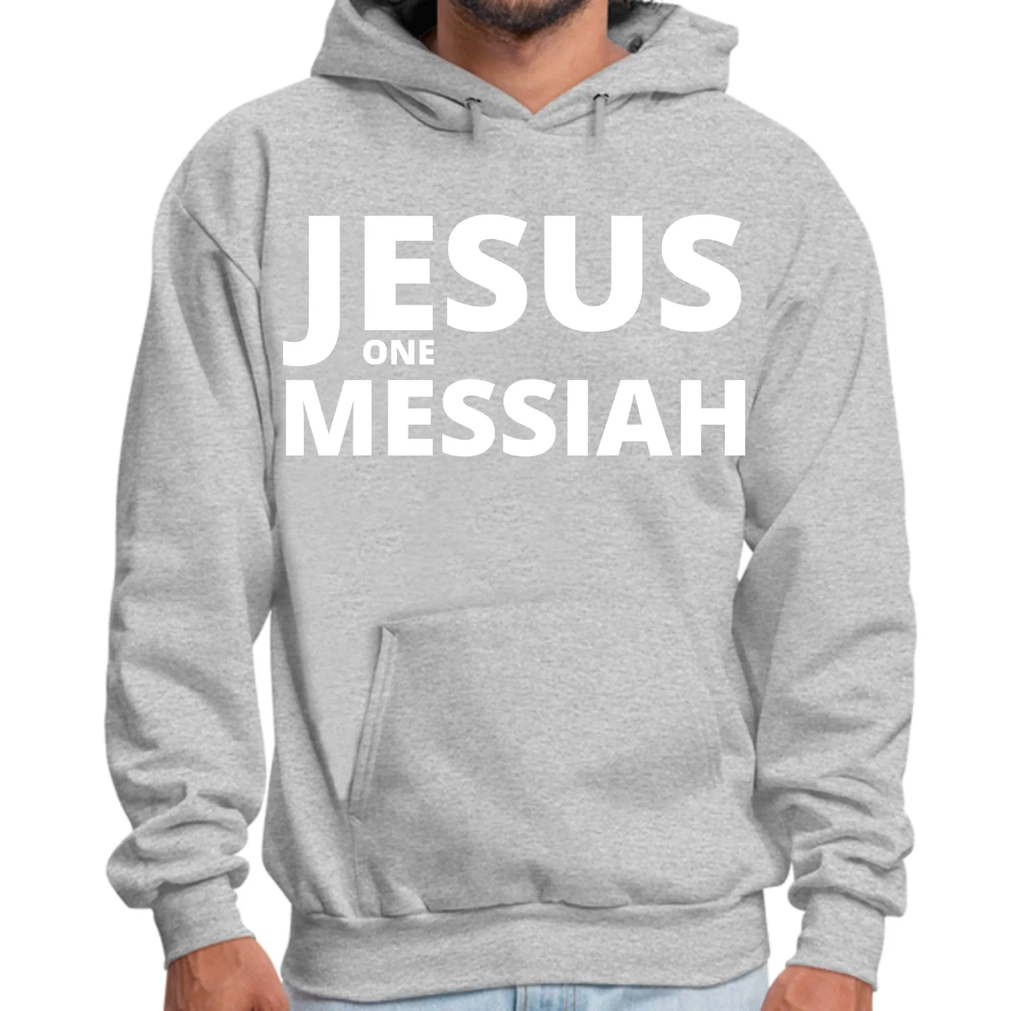 Mens Graphic Hoodie Jesus one Messiah