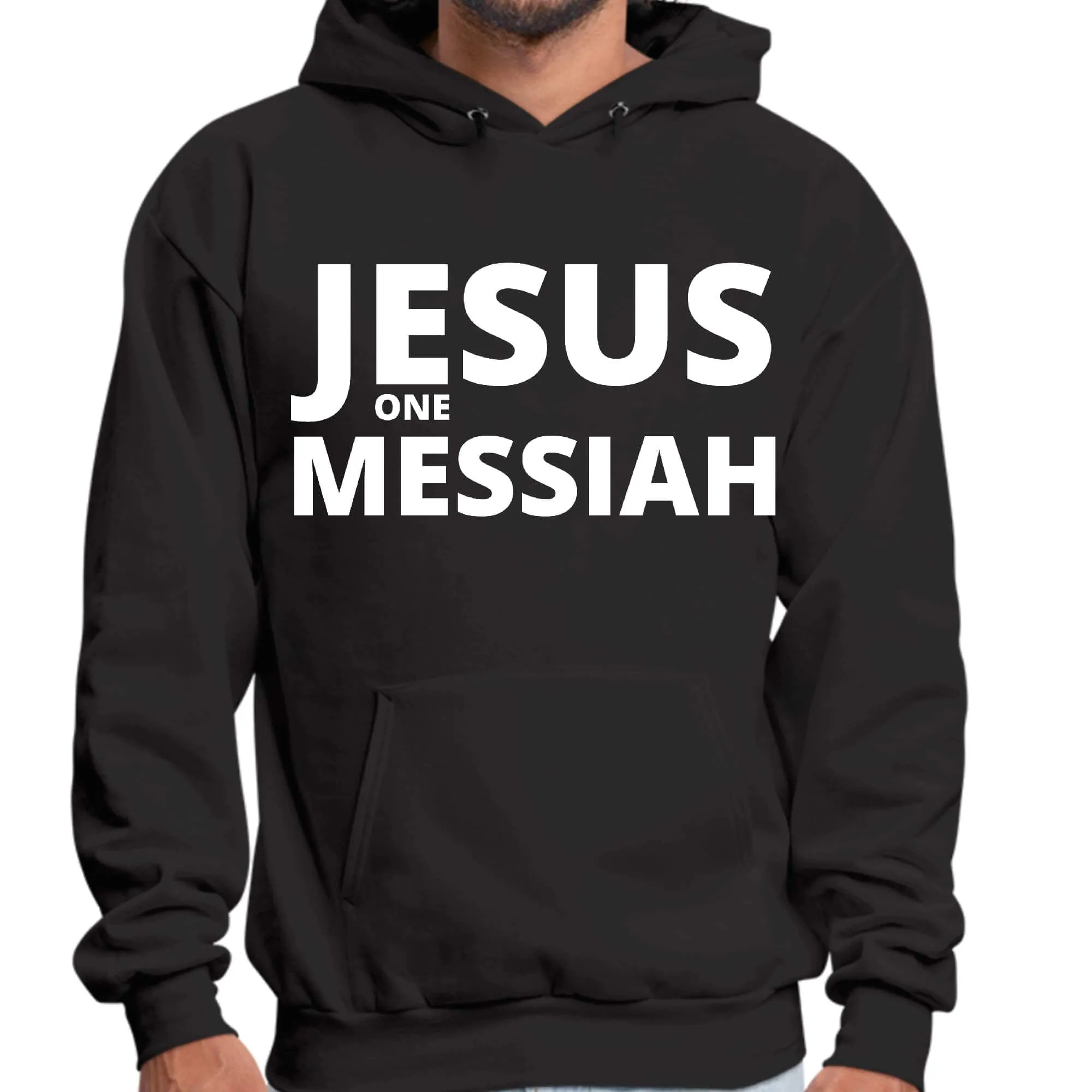 Mens Graphic Hoodie Jesus one Messiah