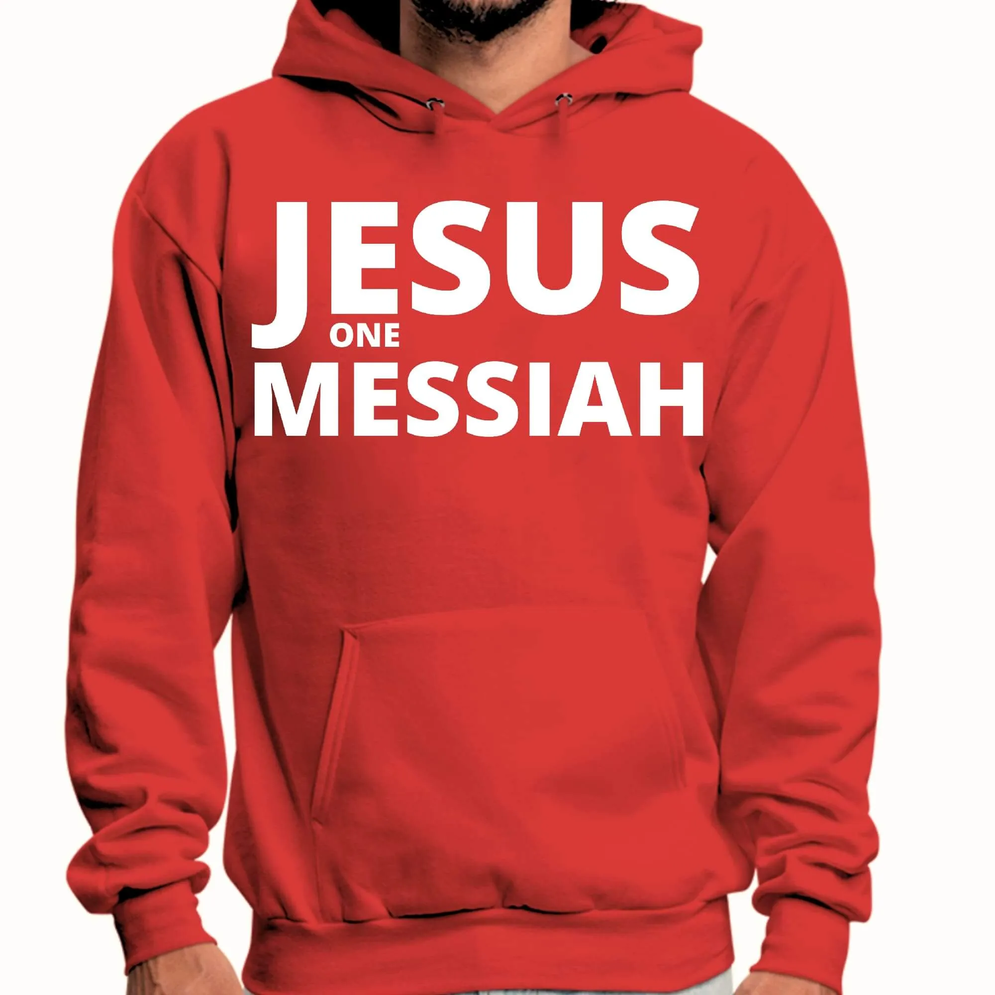 Mens Graphic Hoodie Jesus one Messiah