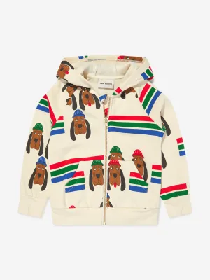 Mini Rodini Kids Bloodhound Zip Up Top in Multicolour