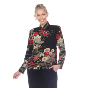 Moonlight Floral Textured Short Jacket - 2883 - Size XXL Only