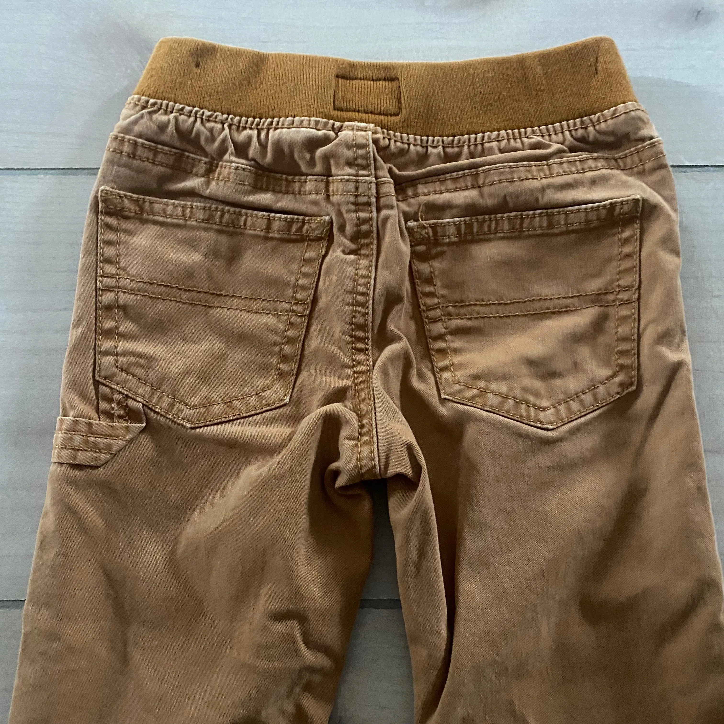 Osh Kosh Khaki Pull On Elastic Waist Pants