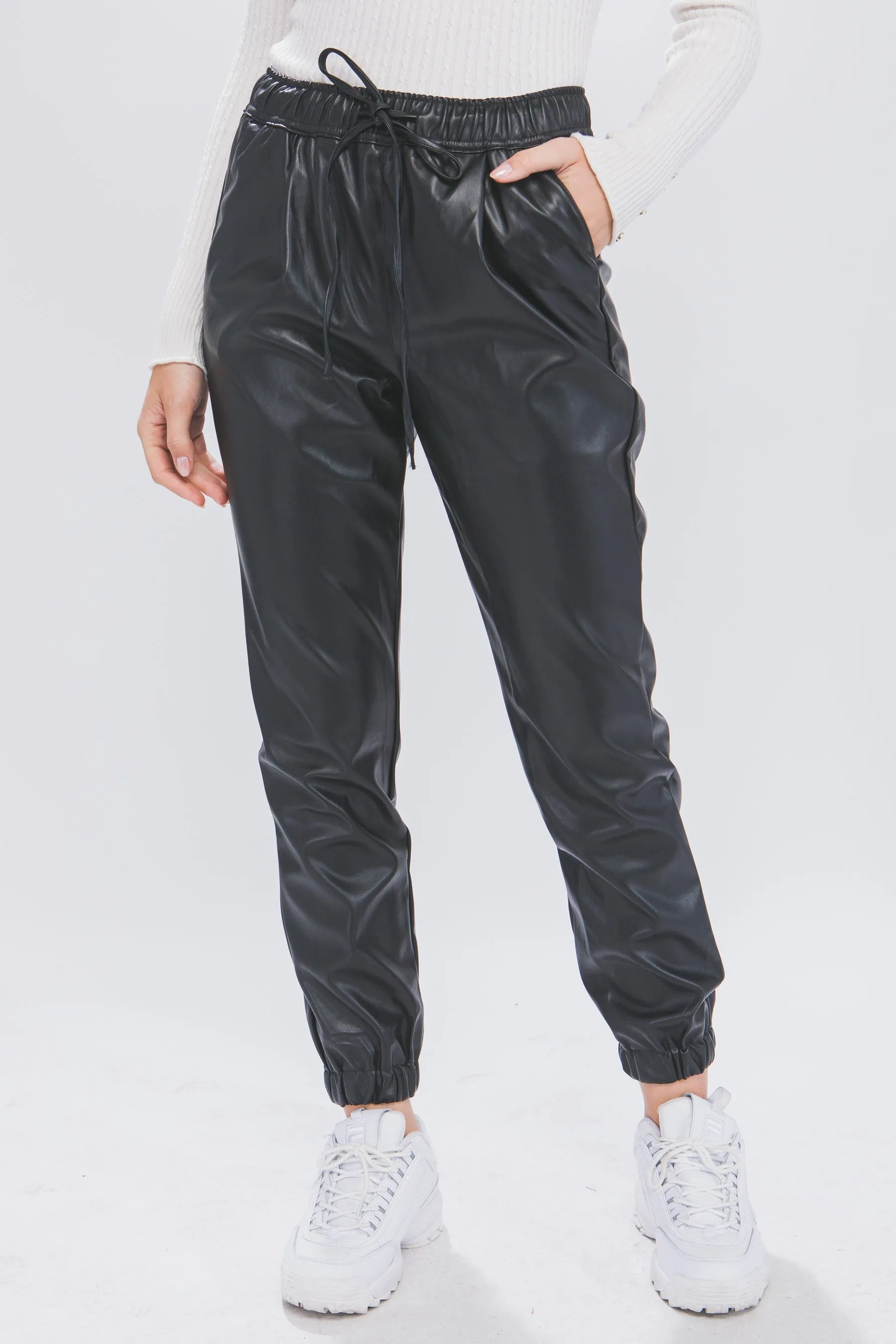 Pleather Joggers