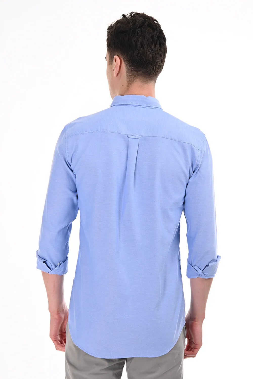 Sky Blue New Age Oxford Semi Formal Shirt