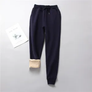 Solid Fleece Lined Loose Women Joggers (4 colors)