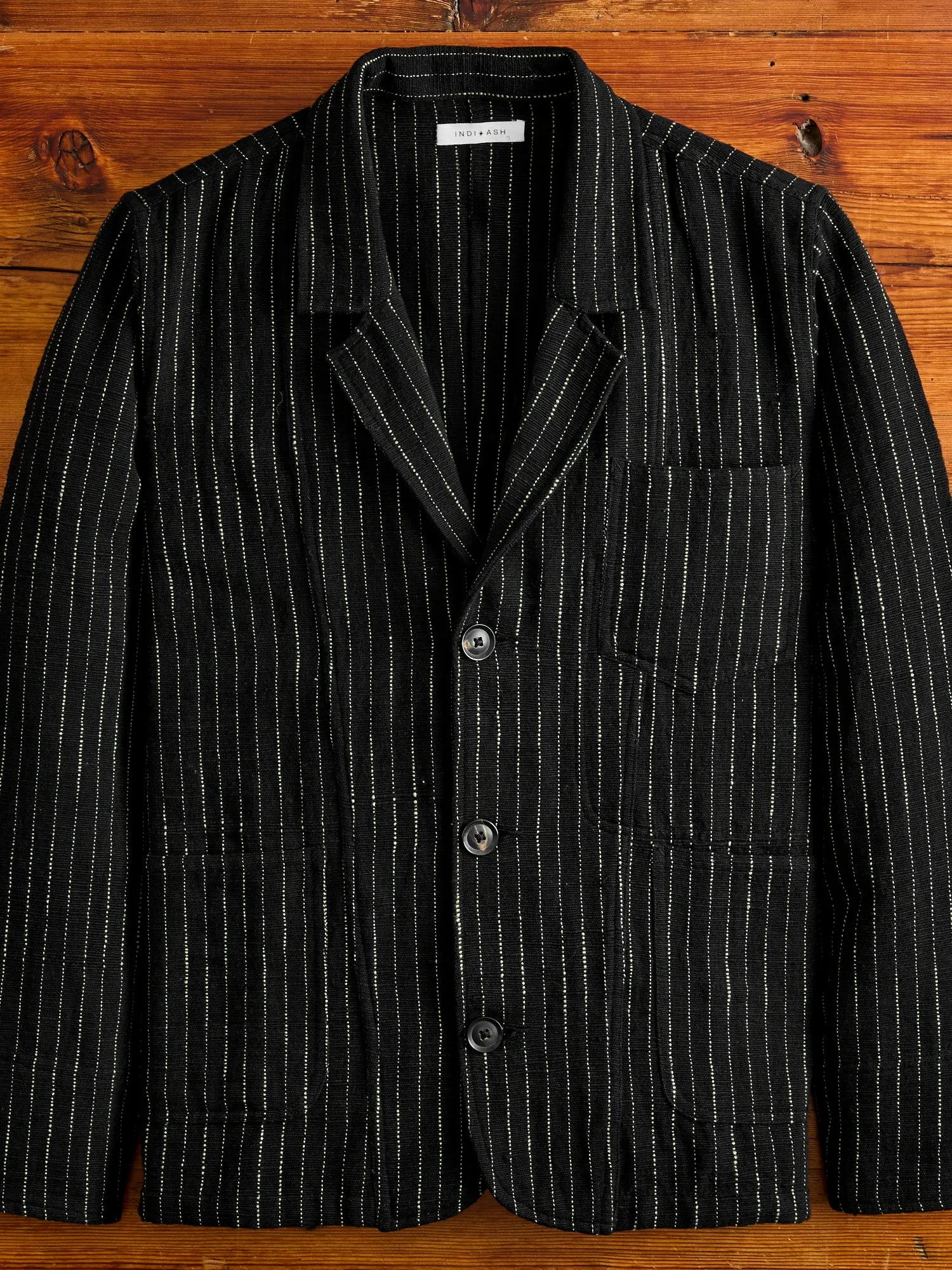 Study Jacket in Iron/Acacia Ticking Stripe