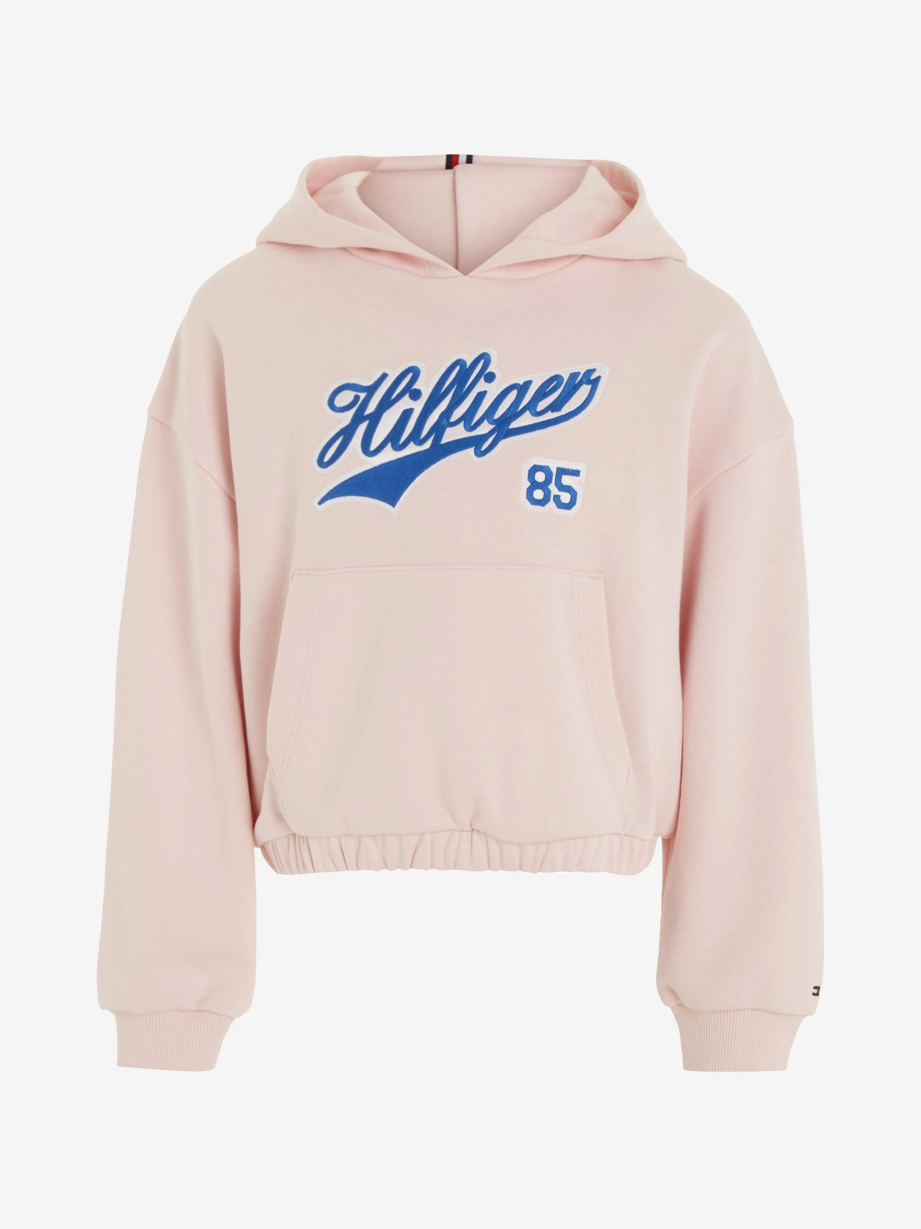 Tommy Hilfiger Girls Logo Script Hoodie in Pimk