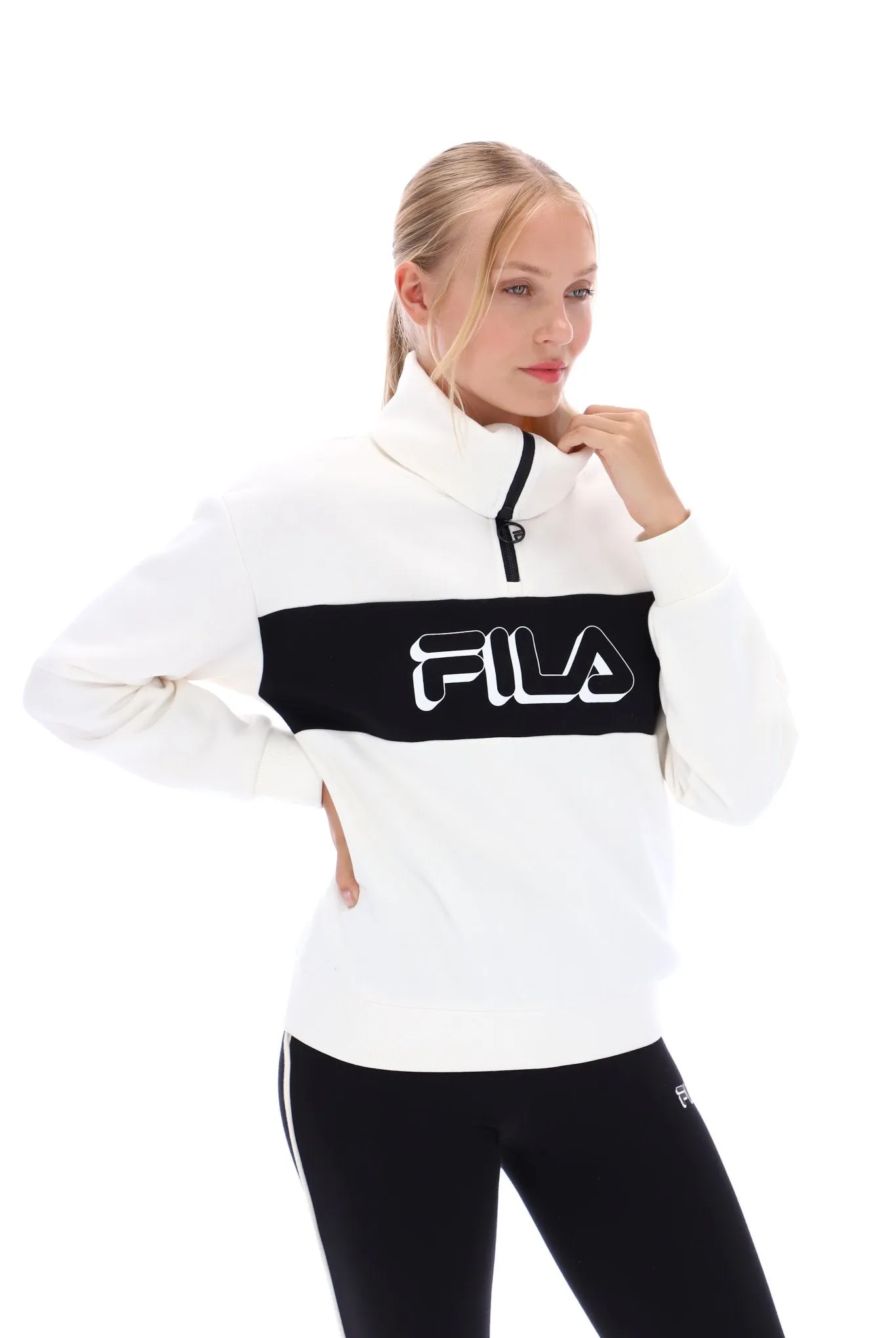 Trofana Wide Neck 1/4 Zip Sweatshirt