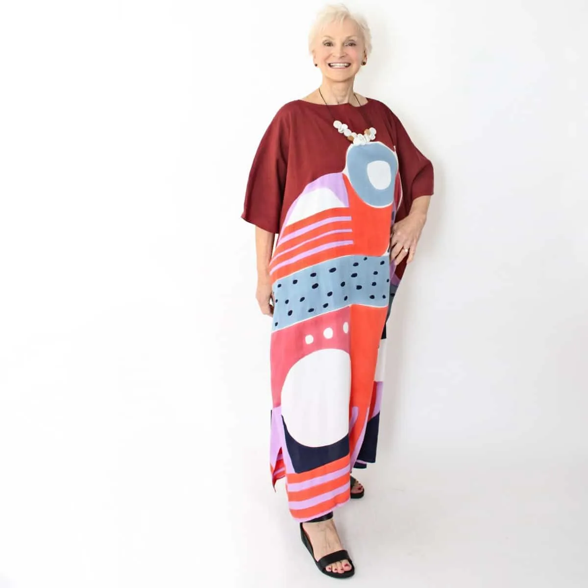 Vibrant Geometric Kaftan