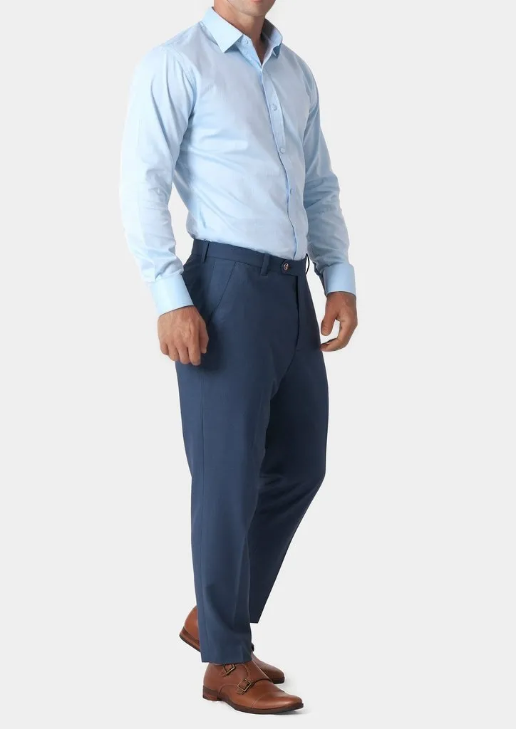 Yale Blue Crosshatch Pants